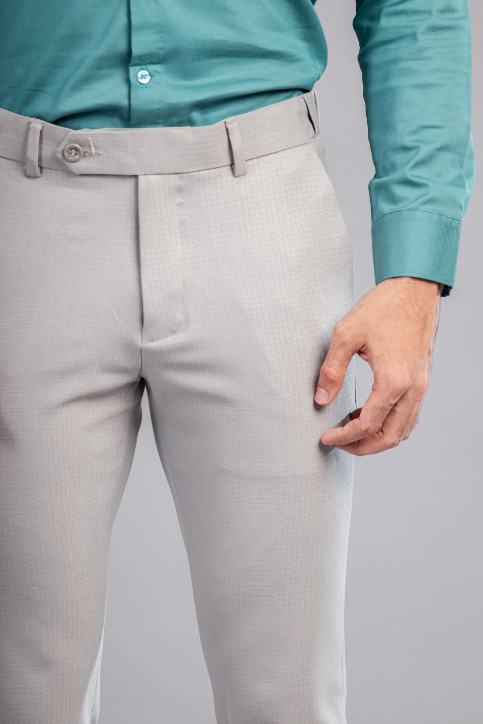 Men’s premium Unicorn Warp Checks Flexiwaist Pants - Close view