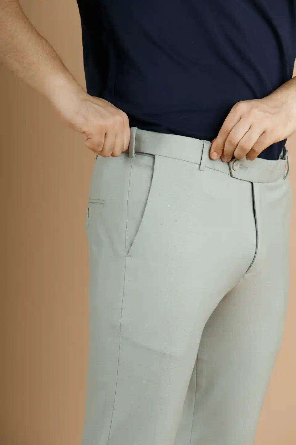 Men’s premium Unicorn Warp Checks Flexiwaist Pants - Side view