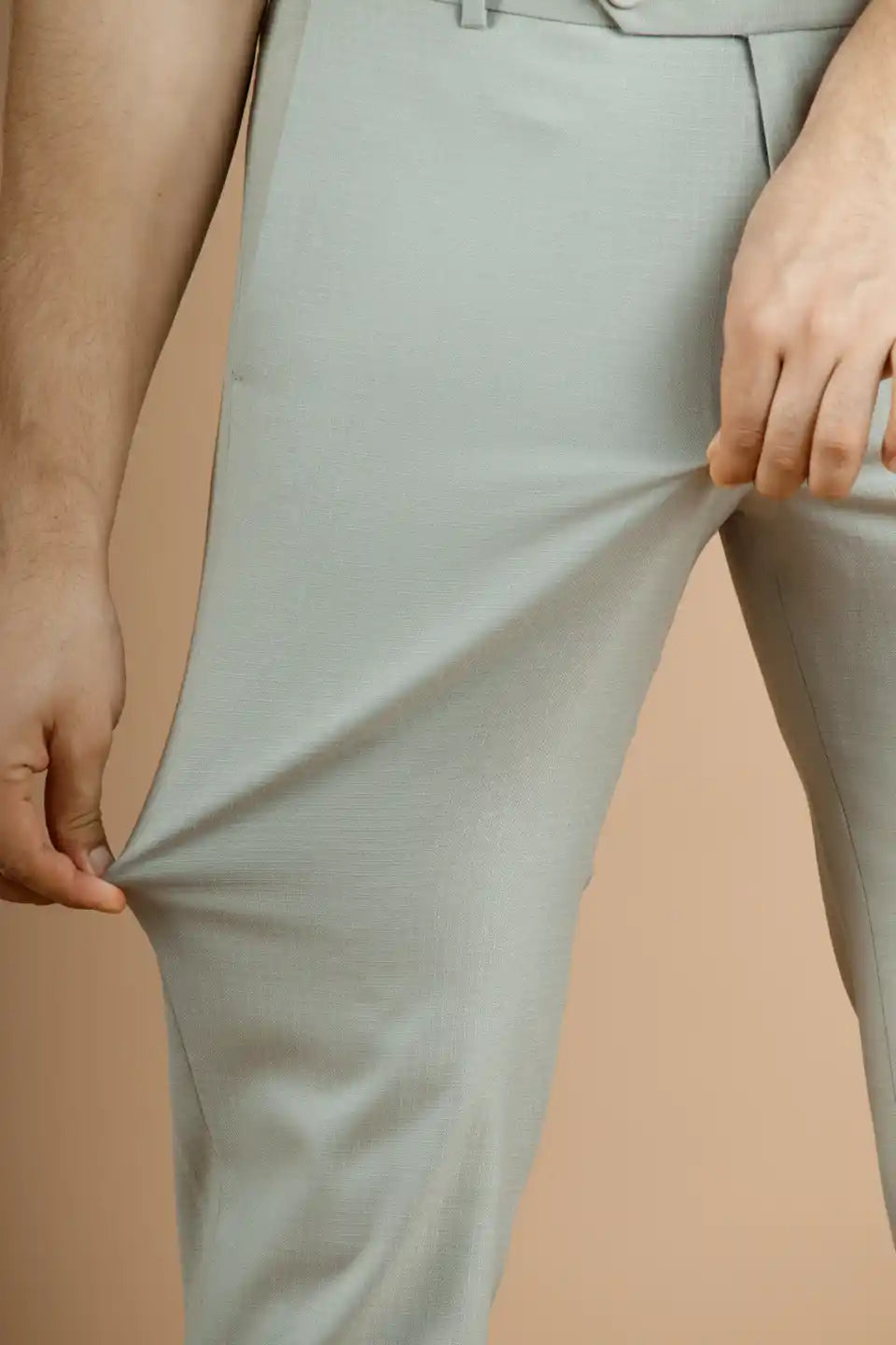 Men’s premium Unicorn Warp Checks Flexiwaist Pants - Front view