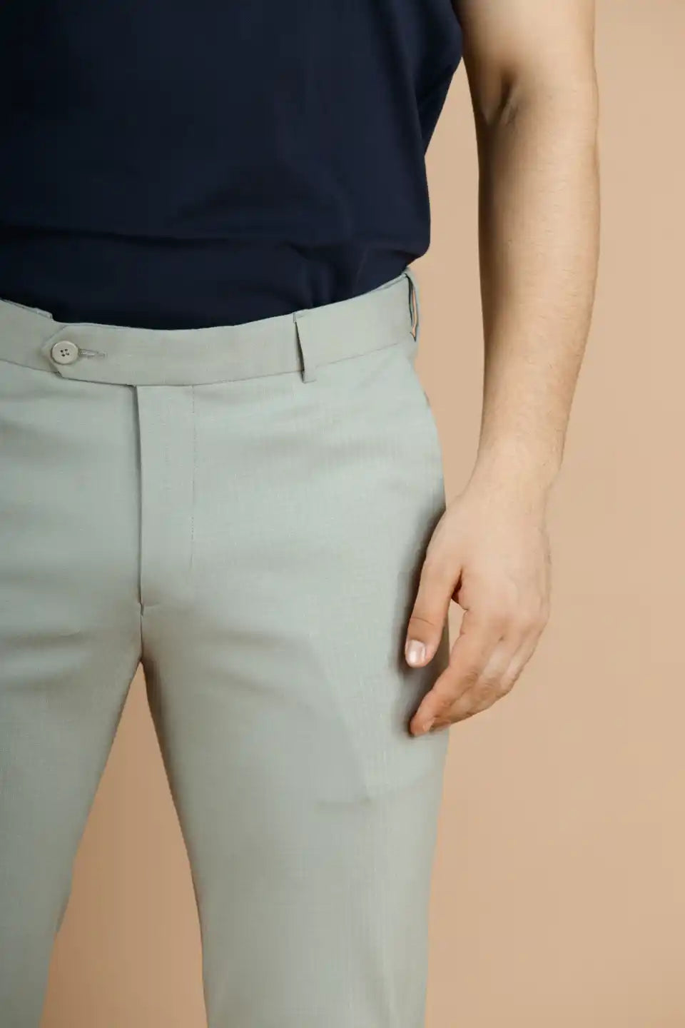 Men’s premium Unicorn Warp Checks Flexiwaist Pants - Front view