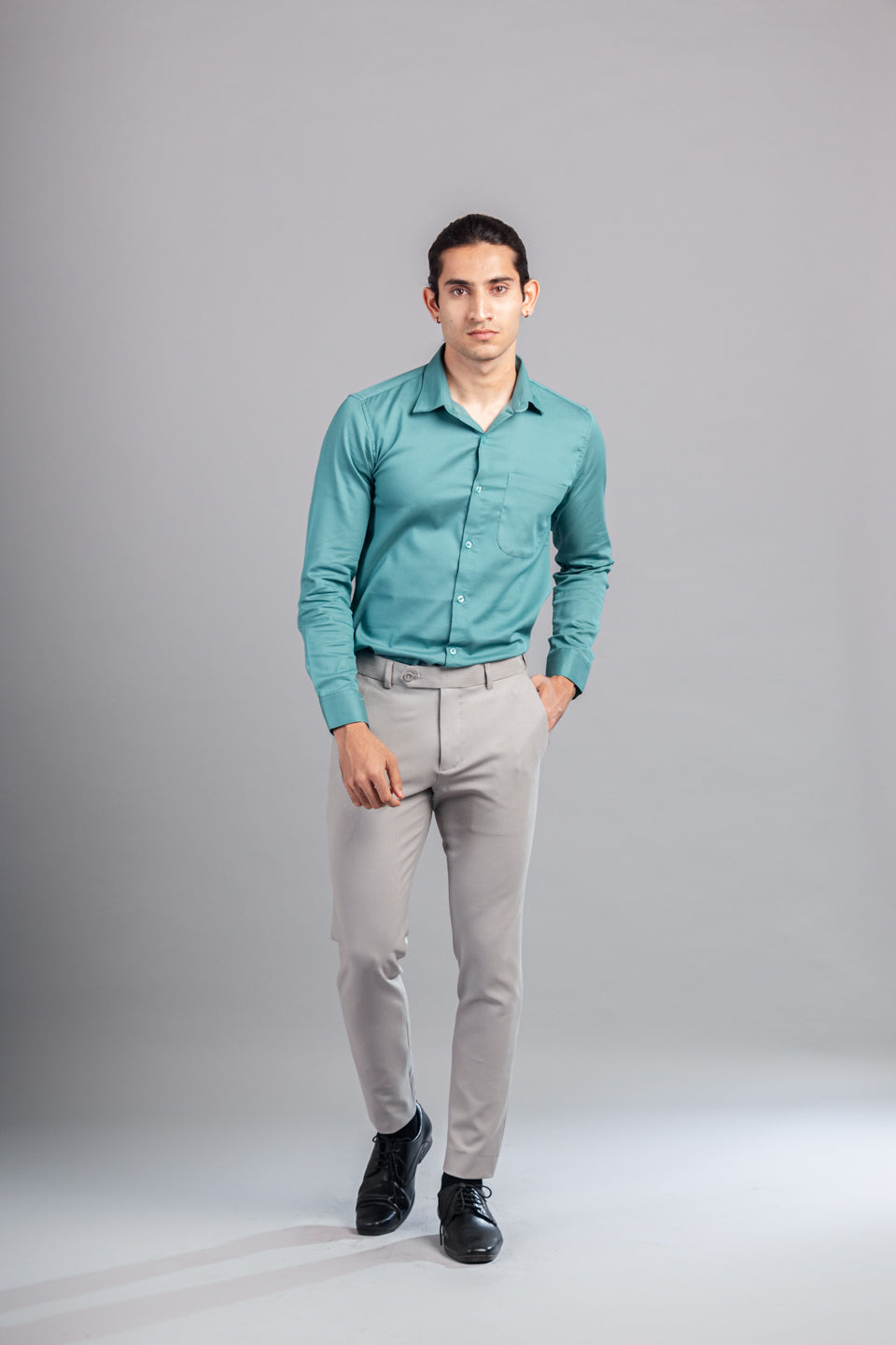 Men’s premium Unicorn Warp Checks Flexiwaist Pants - Front view