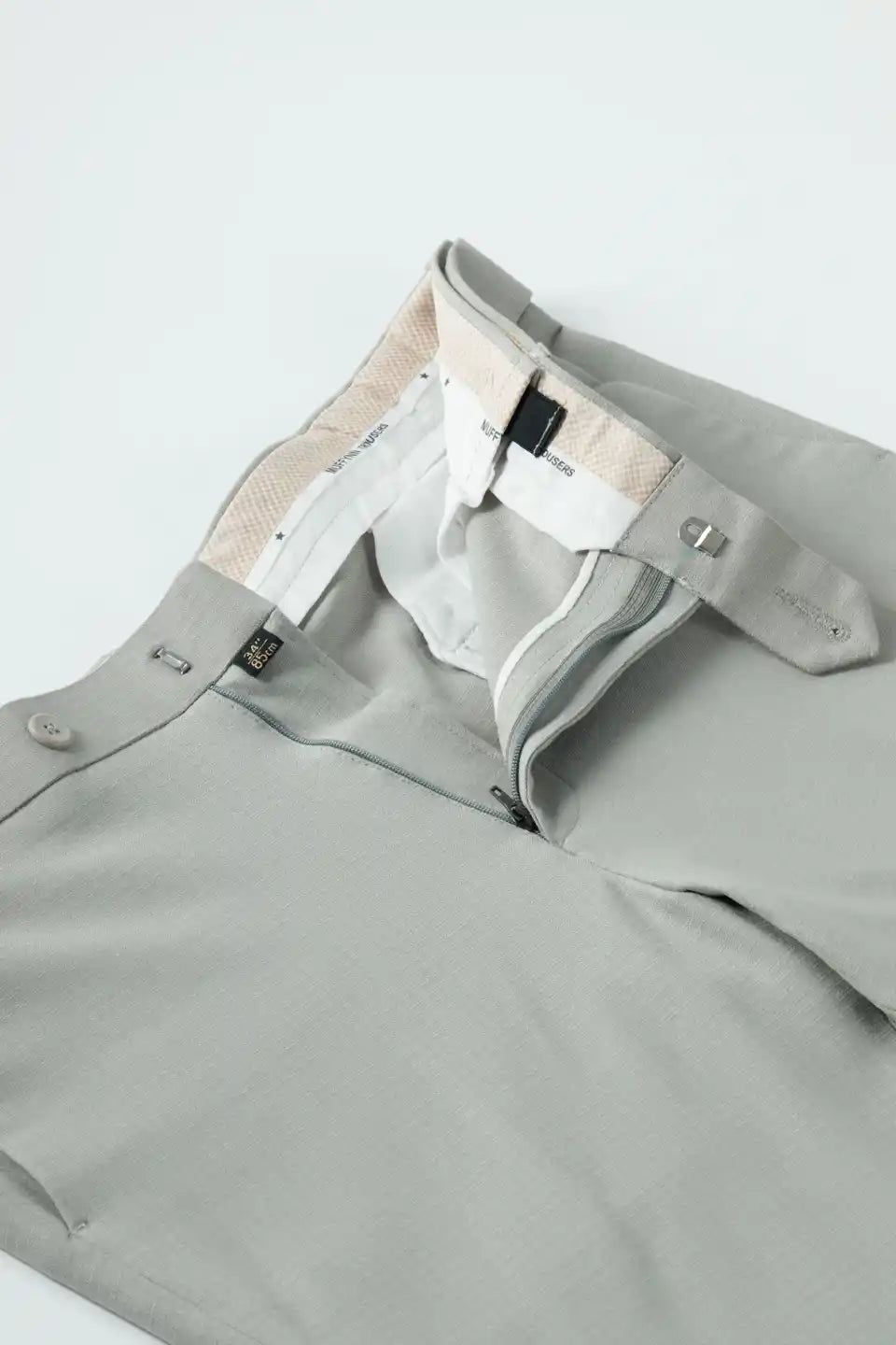 Men’s premium Unicorn Warp Checks Flexiwaist Pants - Fabric view