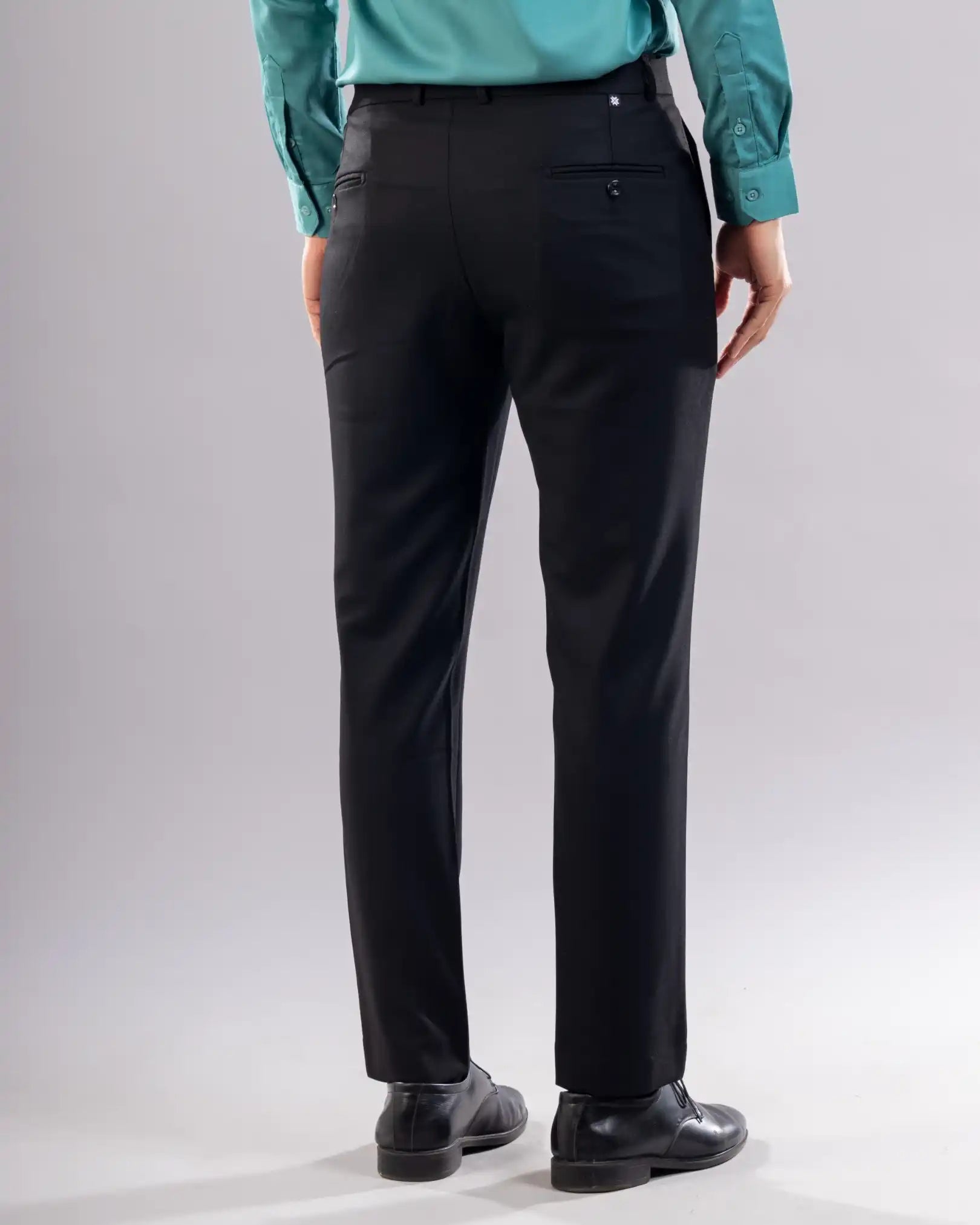 Men’s premium Black Truefit all day pants - back view