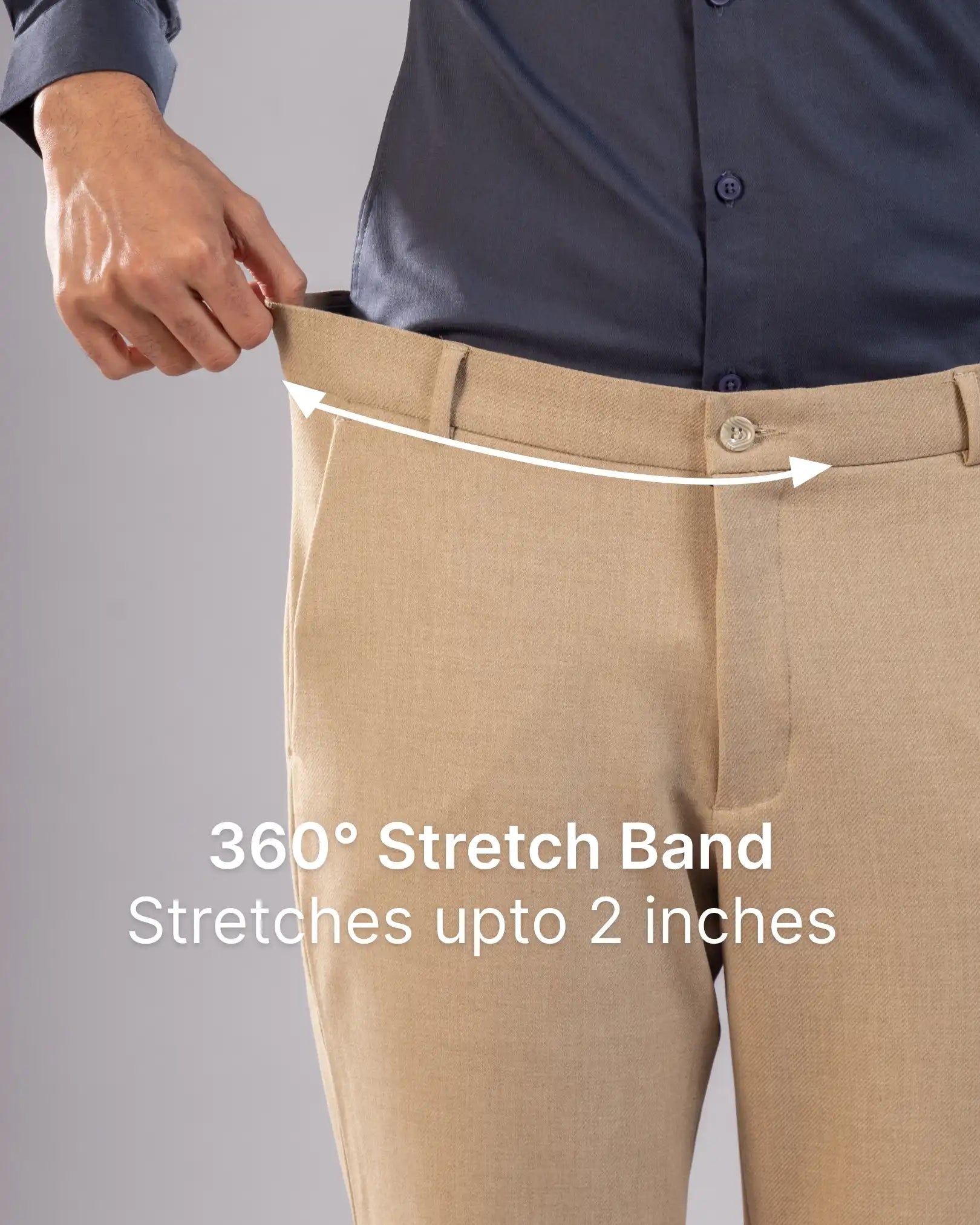 Men’s premium Fawn Truefit all day pants - close view