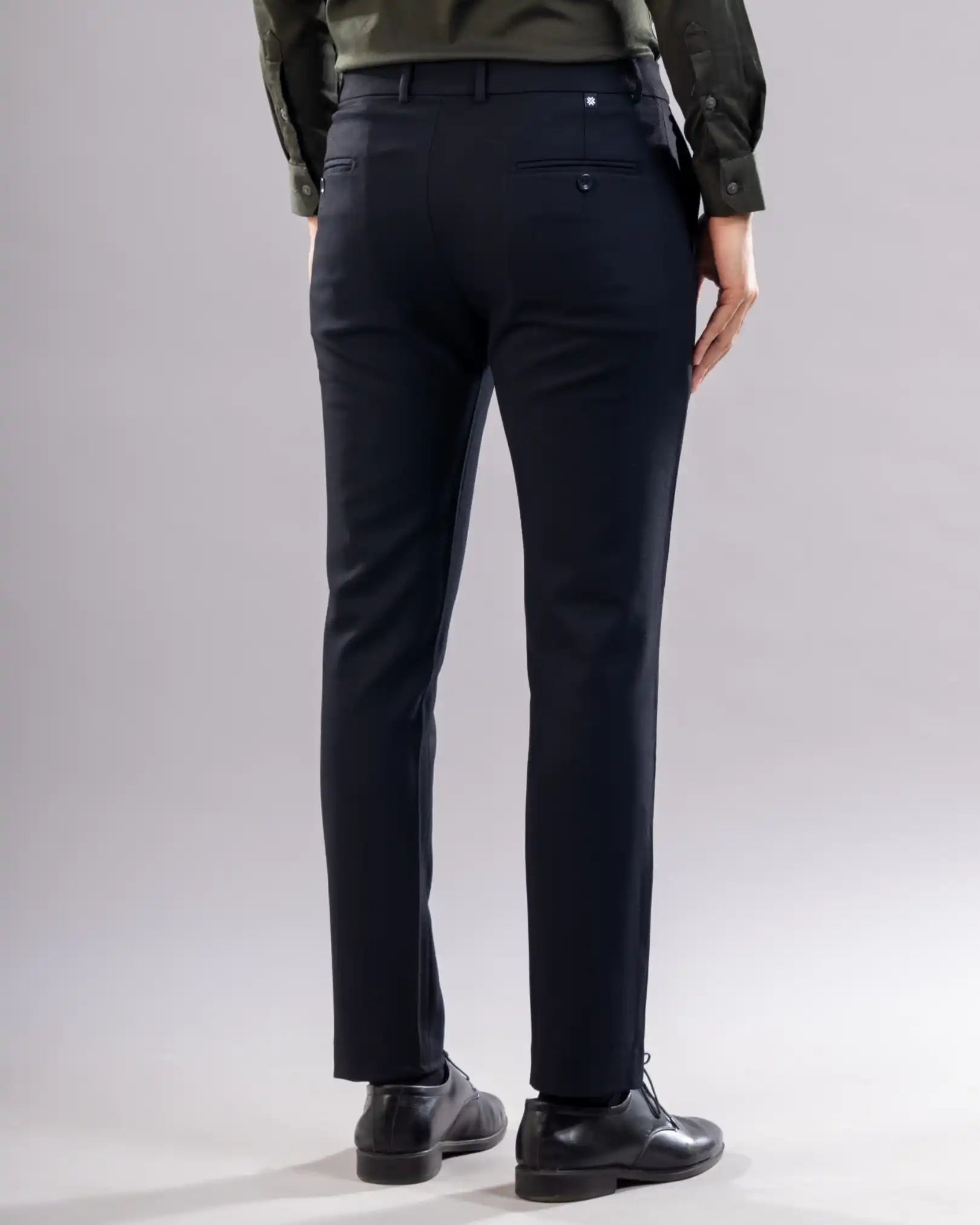 Men’s premium Navy Blue Truefit all day pants - back view