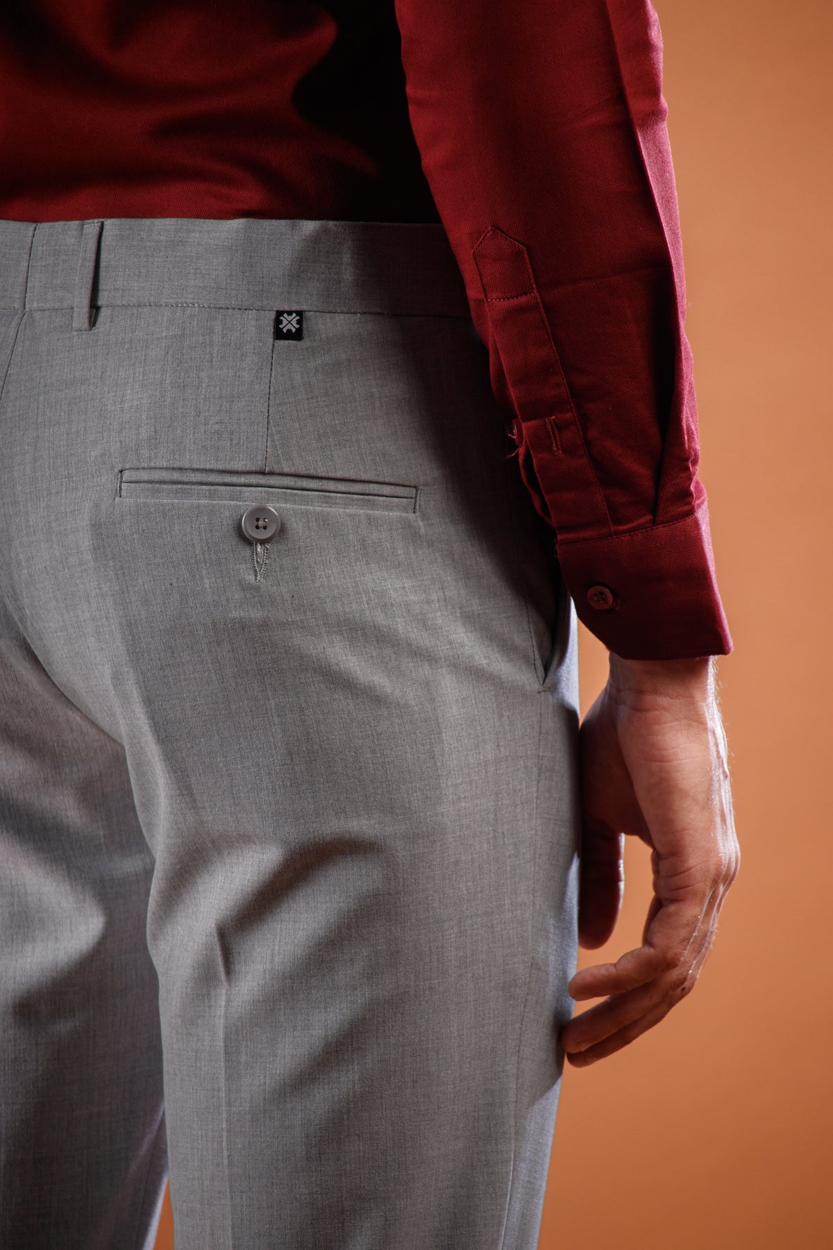 Shadow Grey Flexiwaist Straight Fit Pants