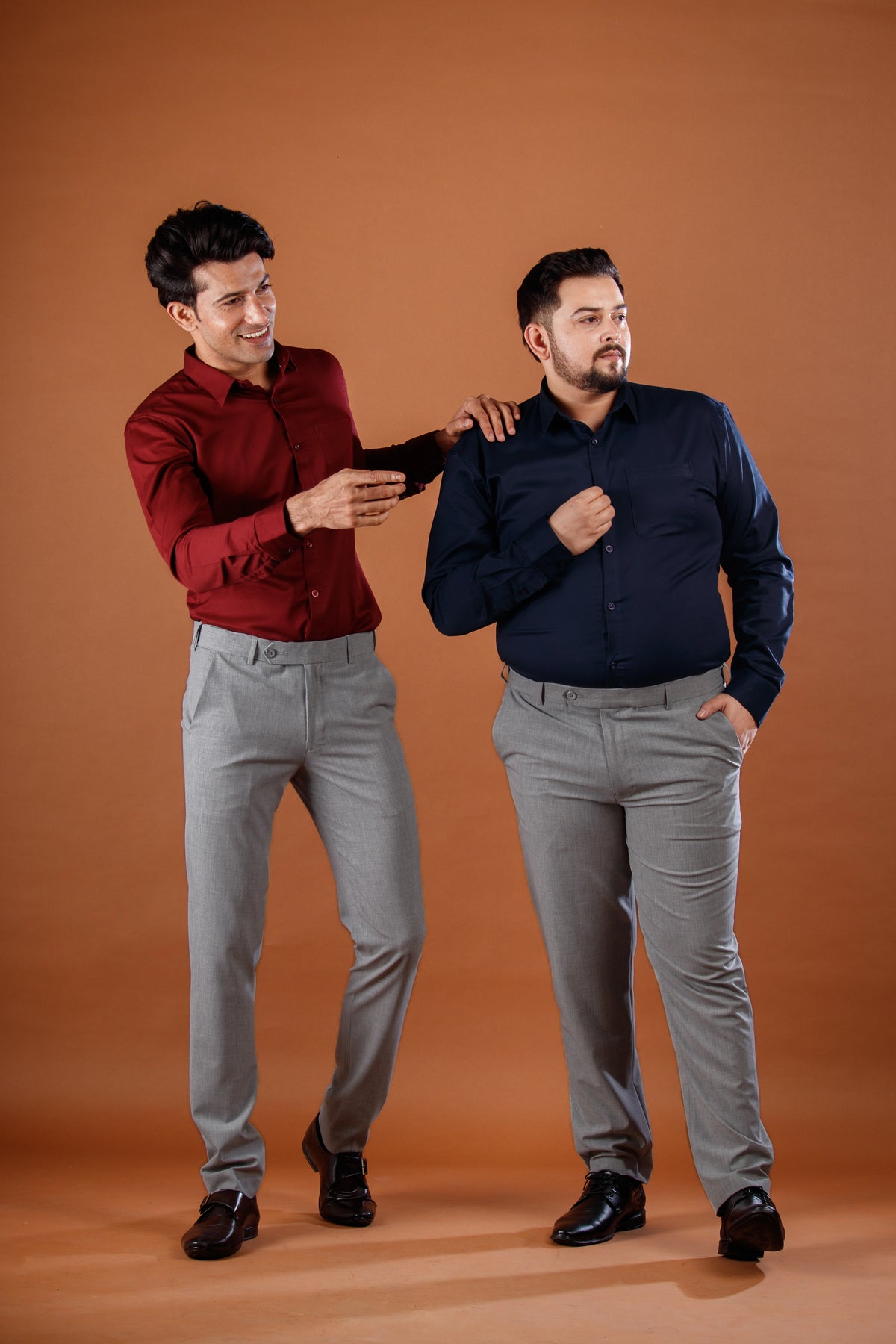 Shadow Grey Flexiwaist Straight Fit Pants