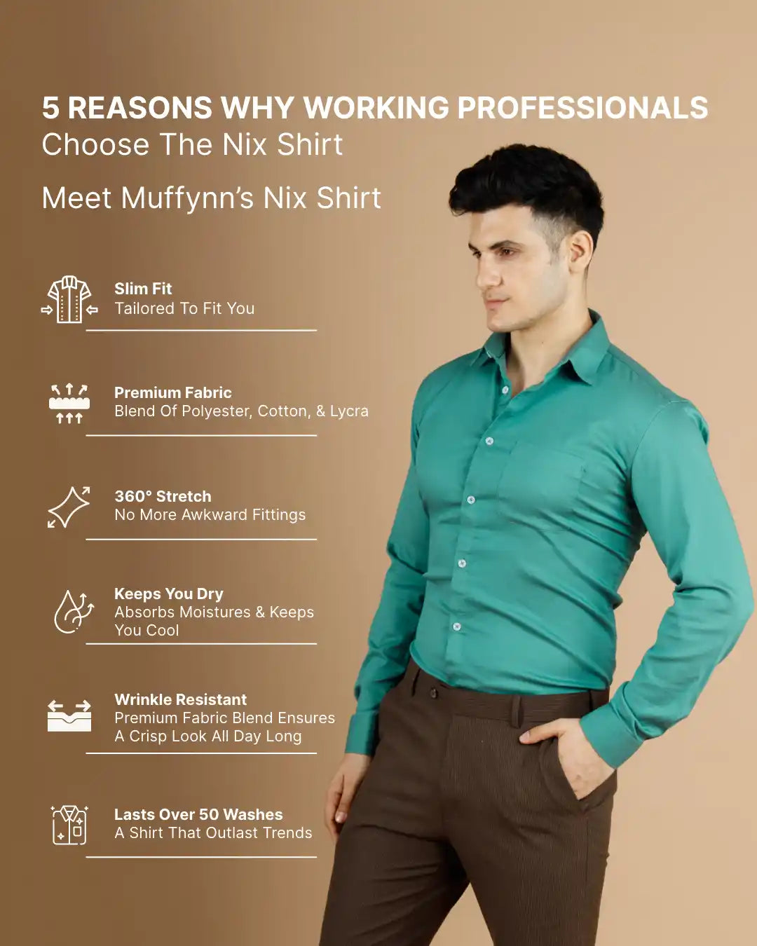 Sea Green Nix Shirt For Men