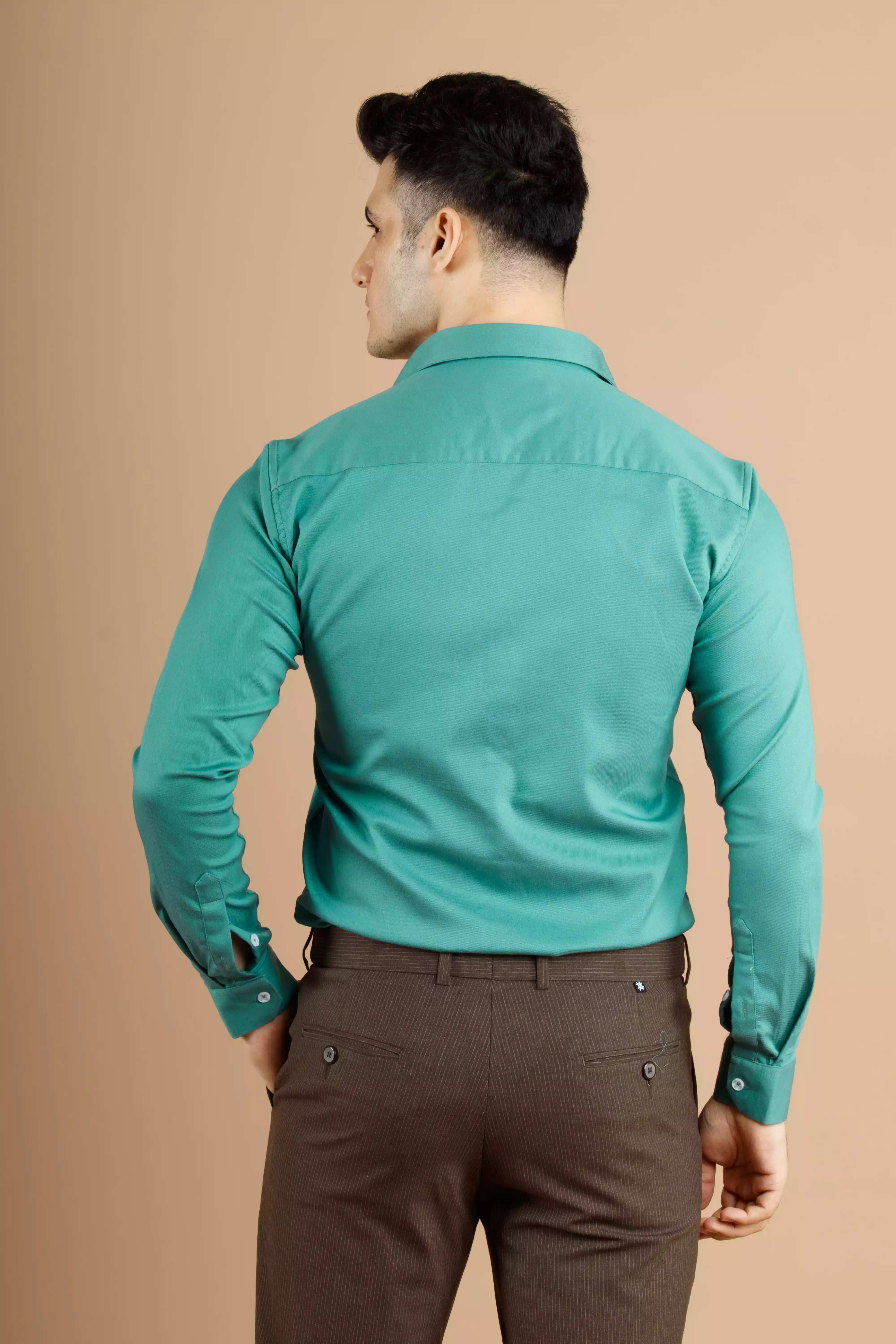 Sea Green Nix Shirt For Men