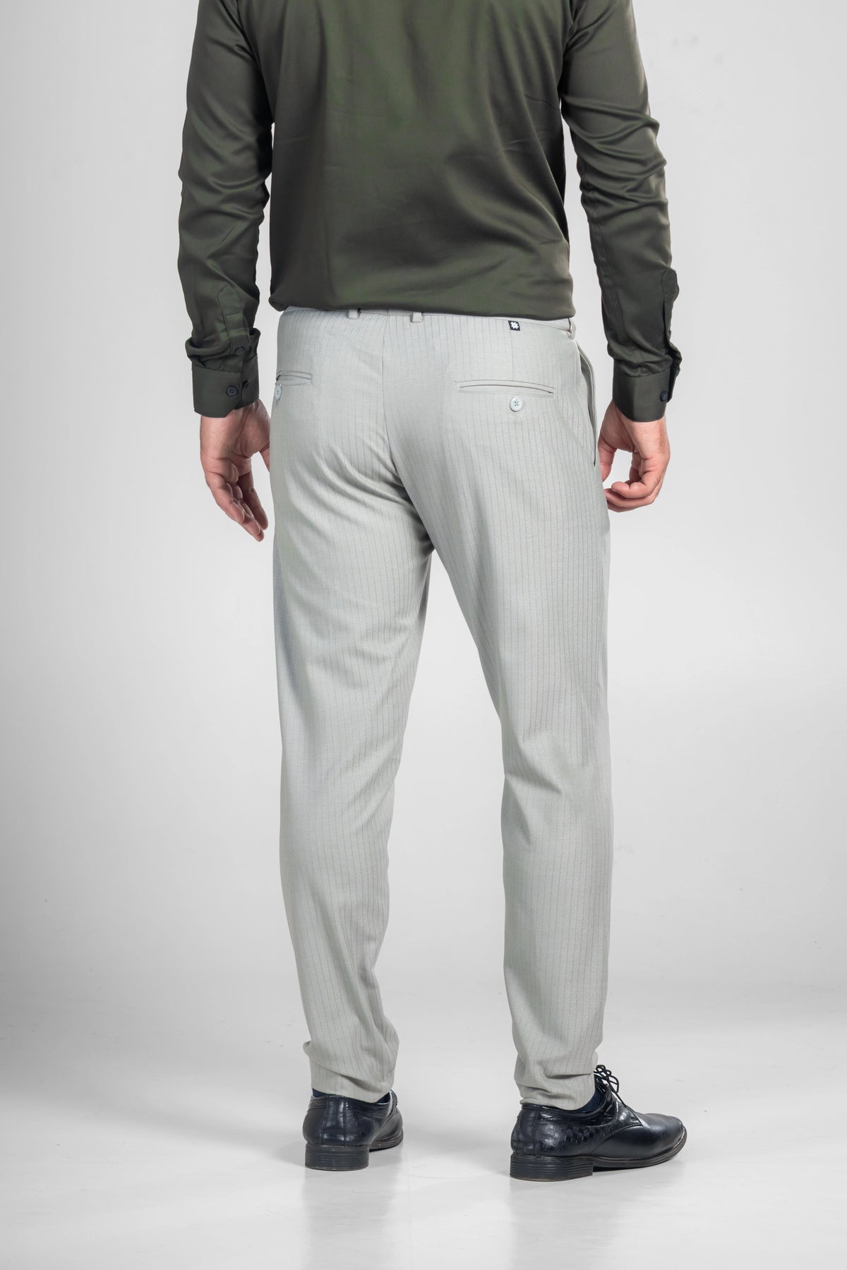 Ash Olive Soft Lining Flexiwaist Pant – Back view