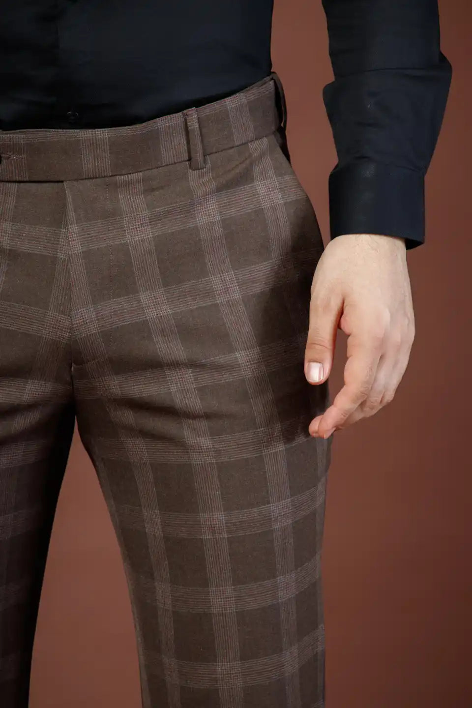 Men’s premium Standstorm Soho Checks Flexiwaist Pants - Front view