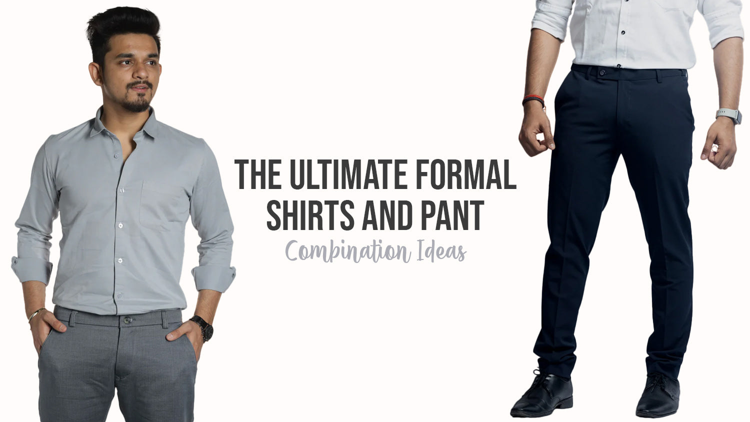 Party Wear Formal Plain Shirt Trouser Combo - Evilato