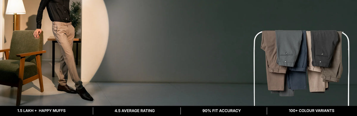 Melange Straight Fit Pants