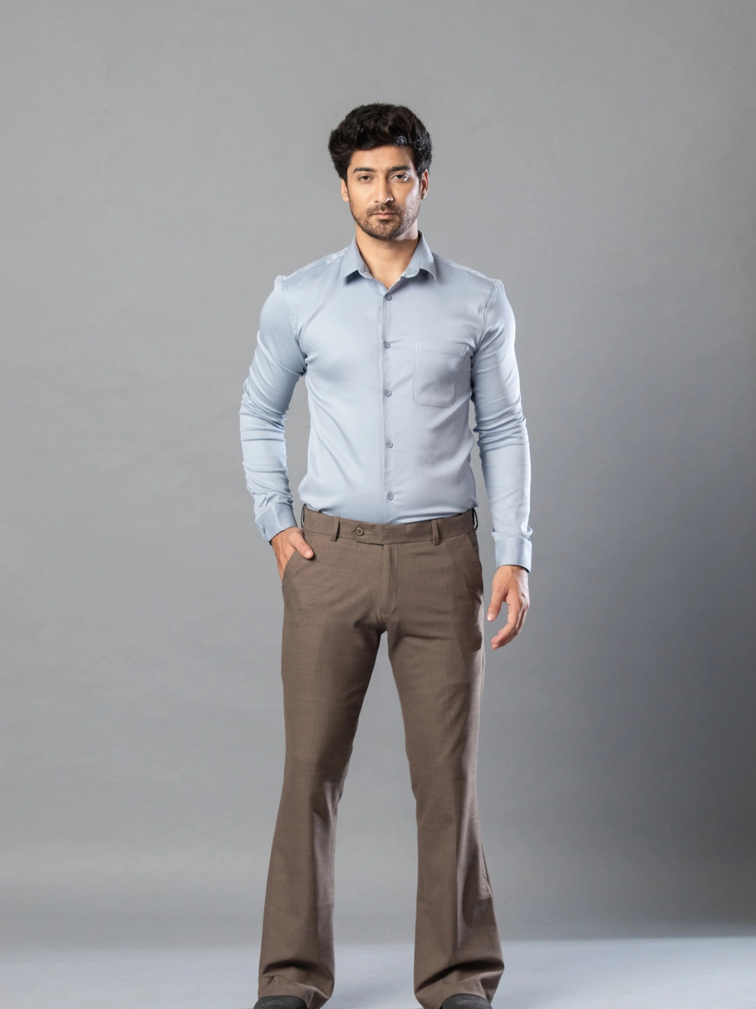 Earthy Fine Lining Bootcut Pant For Men