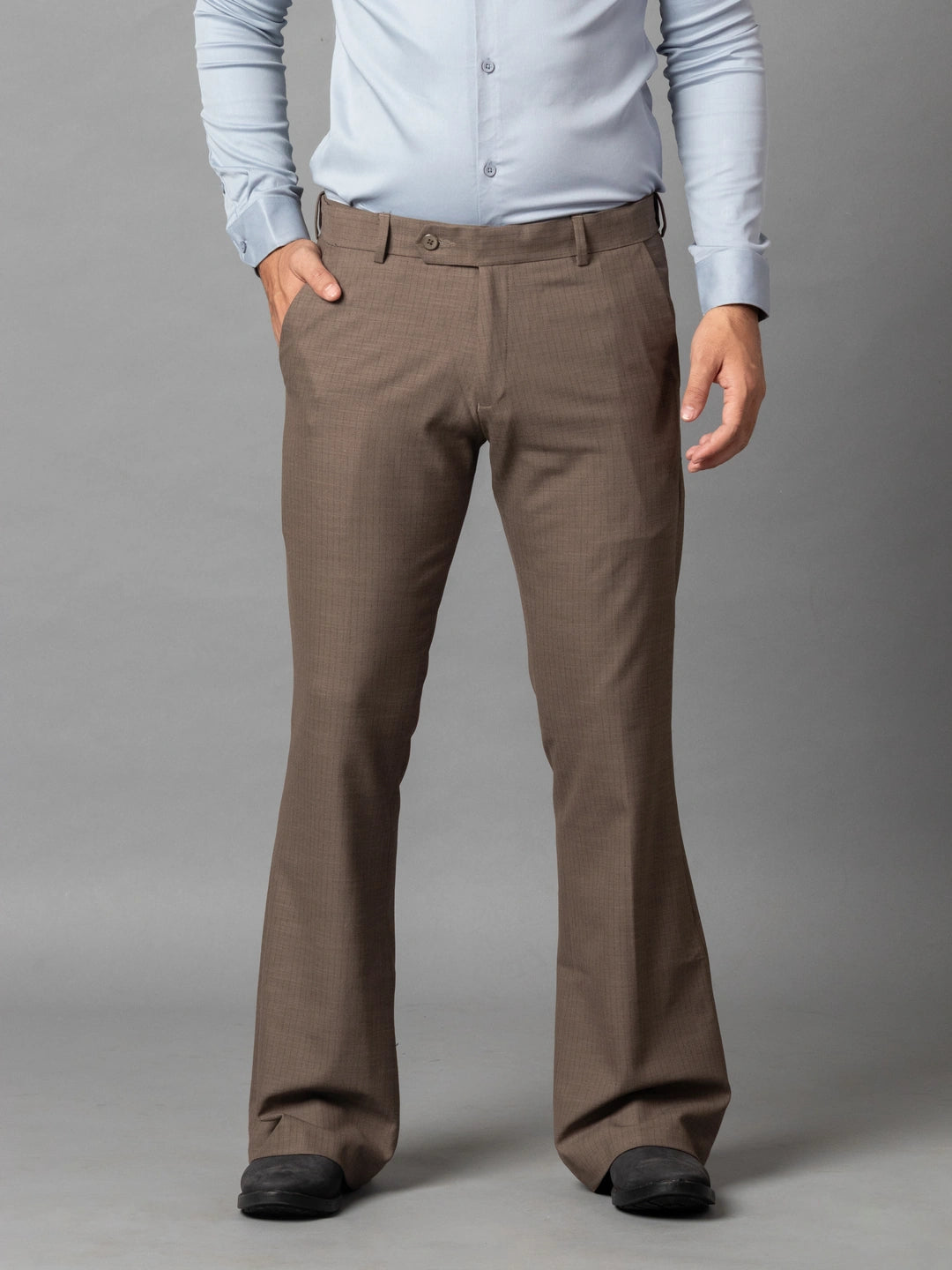 Earthy Fine Lining Bootcut Pant For Men