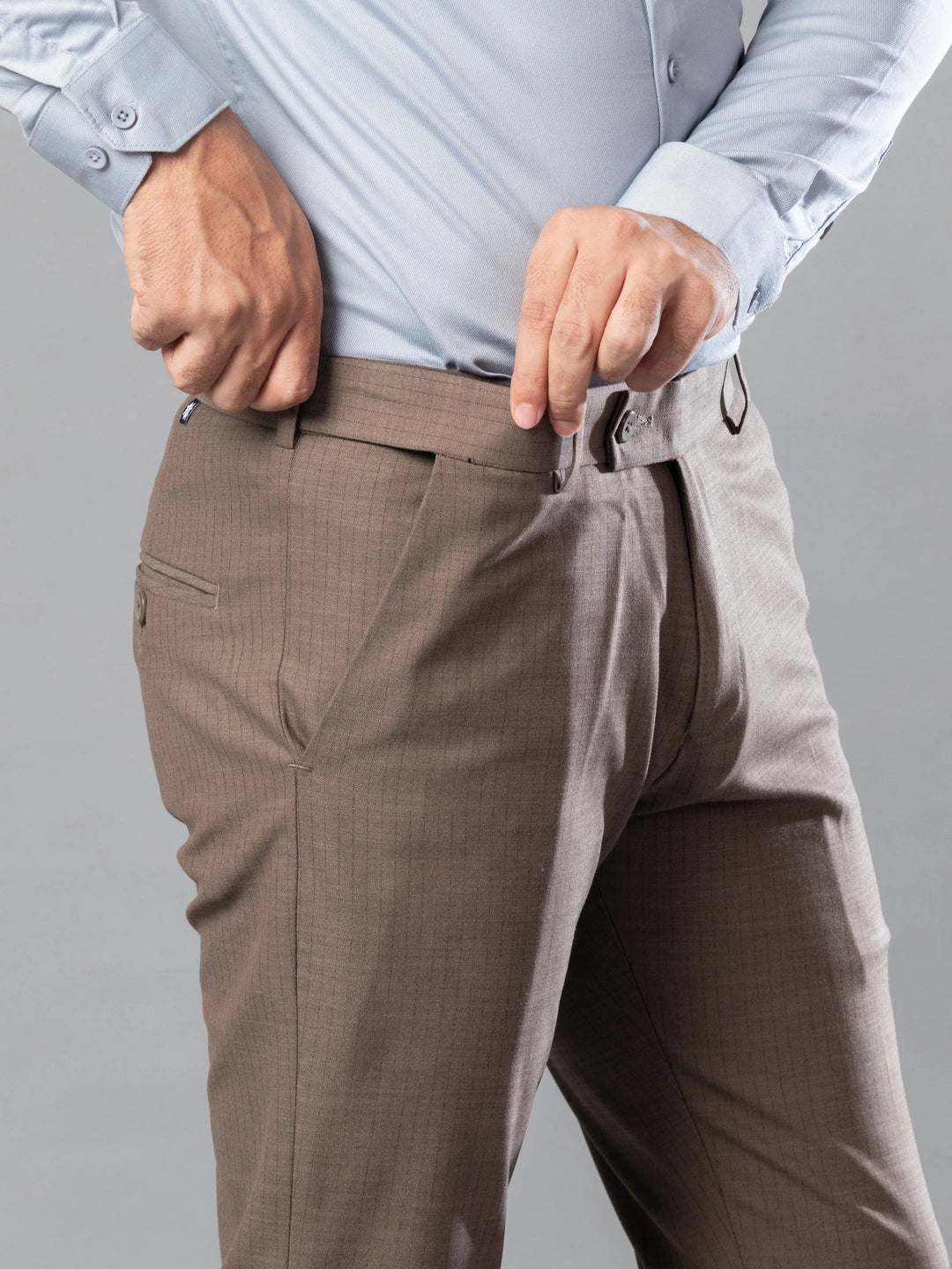 Earthy Fine Lining Bootcut Pant For Men
