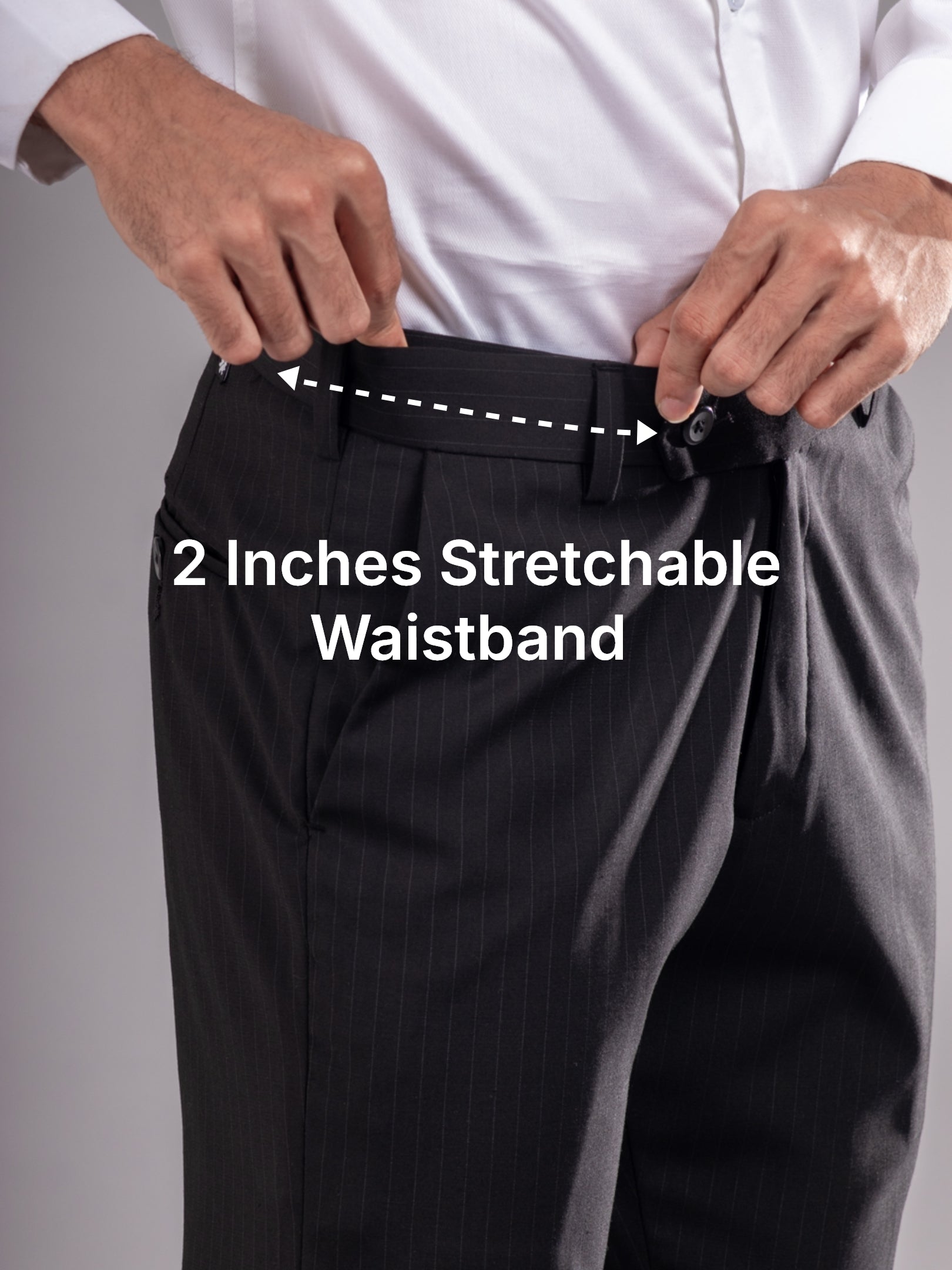 Classic Black Urban Stripe Bootcut Flexiwaist Pant