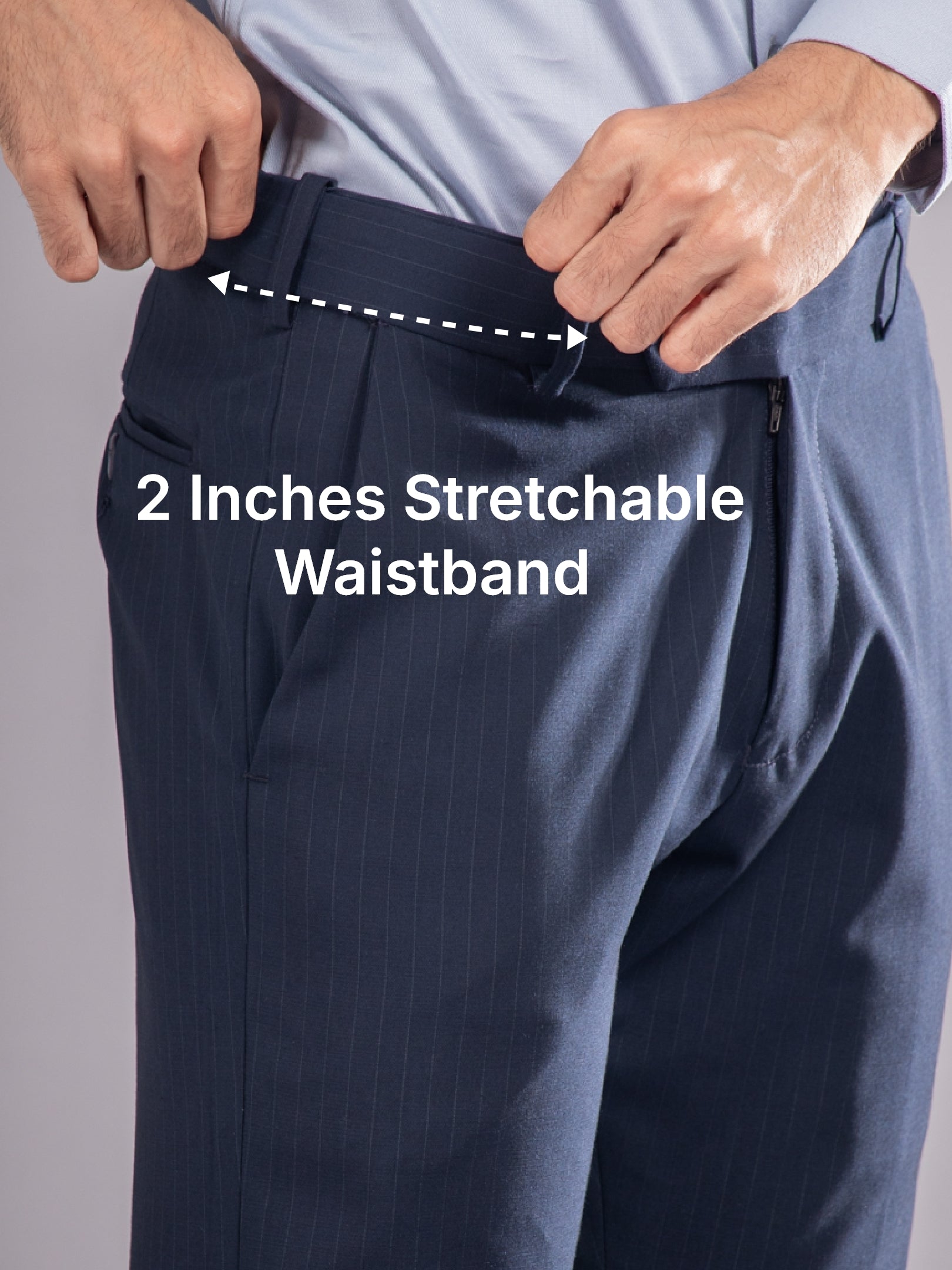 Midnight Blue Urban Stripe Bootcut Flexiwaist Pant