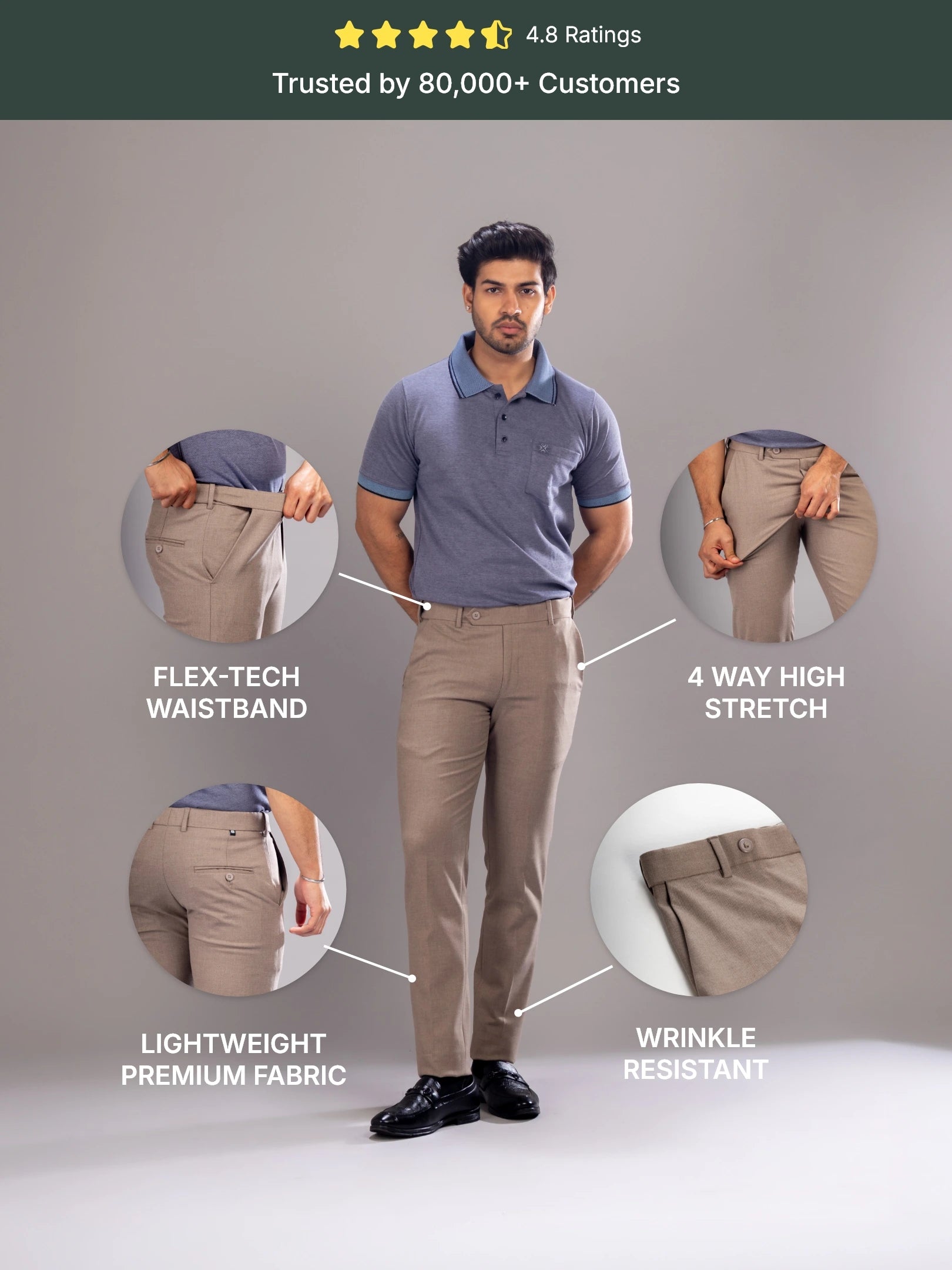 Caramel Twill Flexiplus Pants