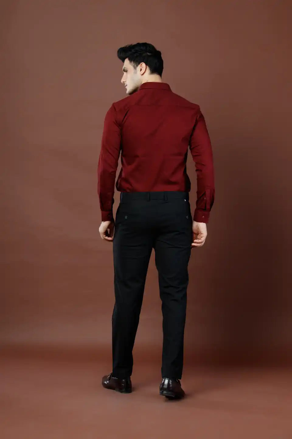 Men’s premium Midnight Black Double Lining Flexiwaist Pants- Back view