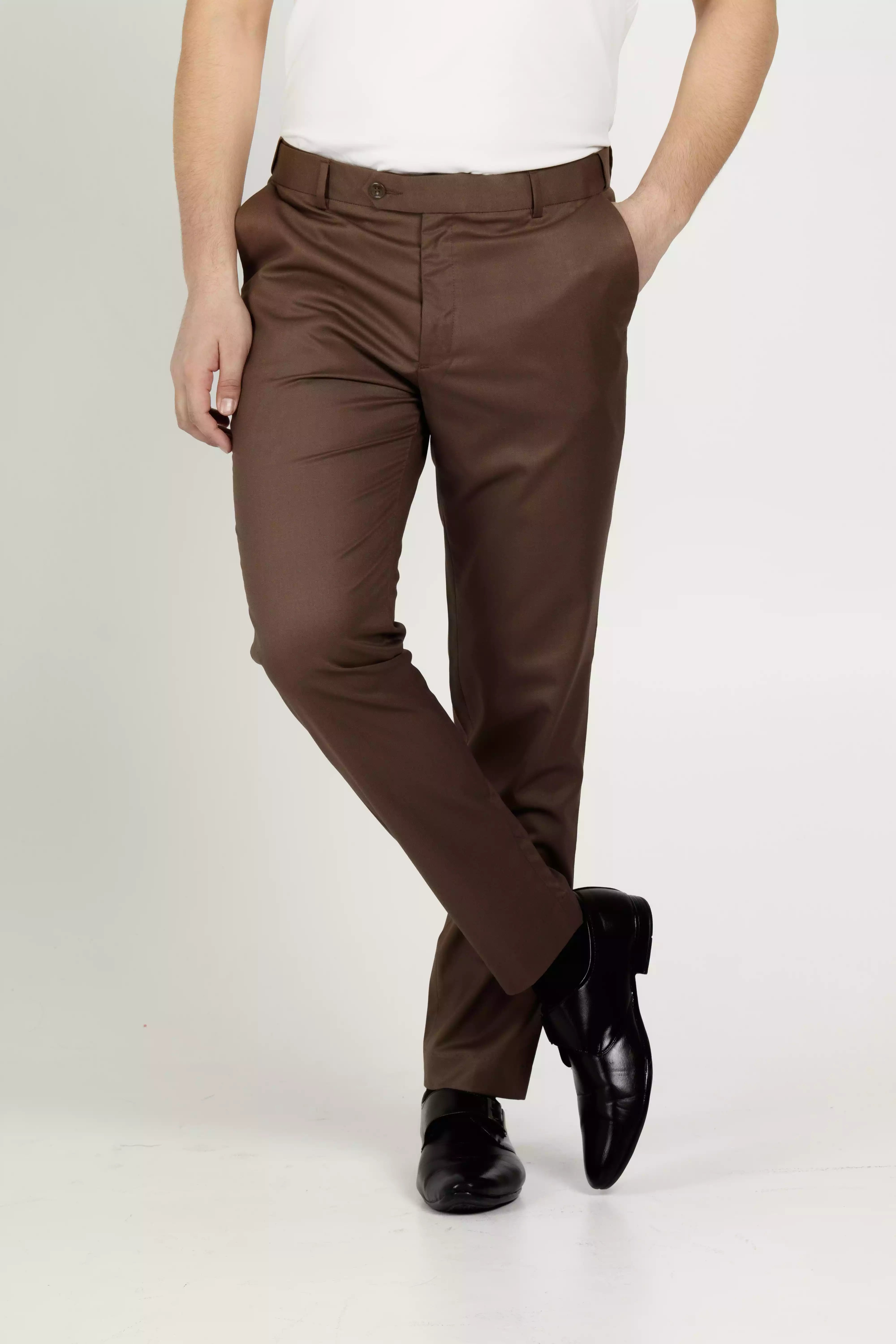 Formal brown pant matching shirt sales