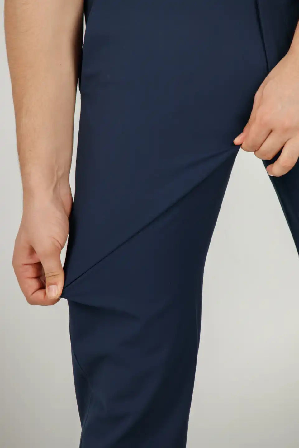 Men’s premium Dark Blue Flexiwaist Stretchable Pants for Men – Close view