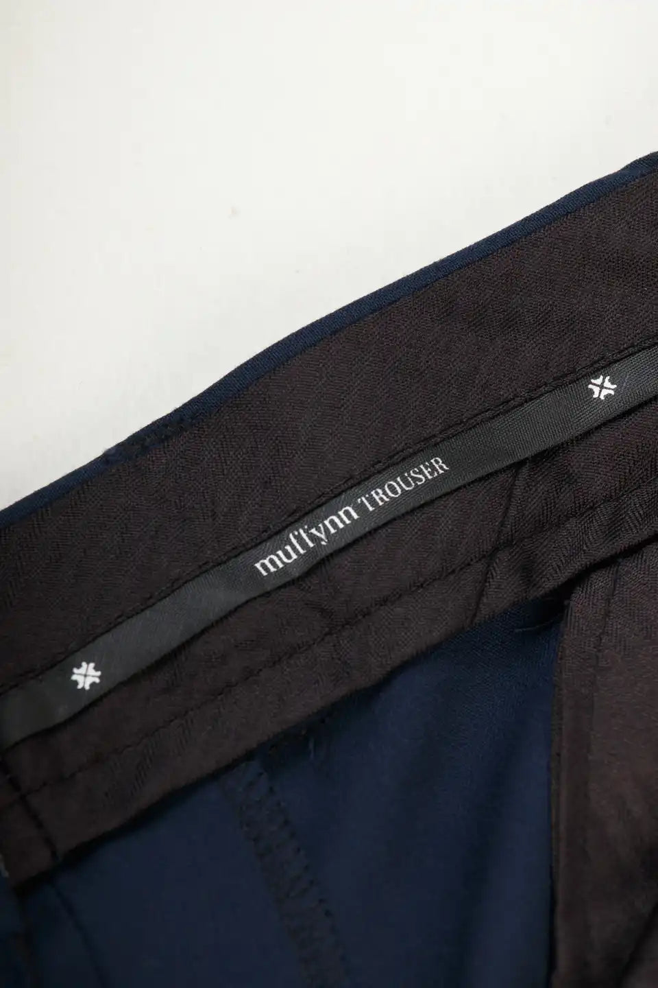 Men’s premium Dark Blue Flexiwaist Stretchable Pants for Men – Fabric view