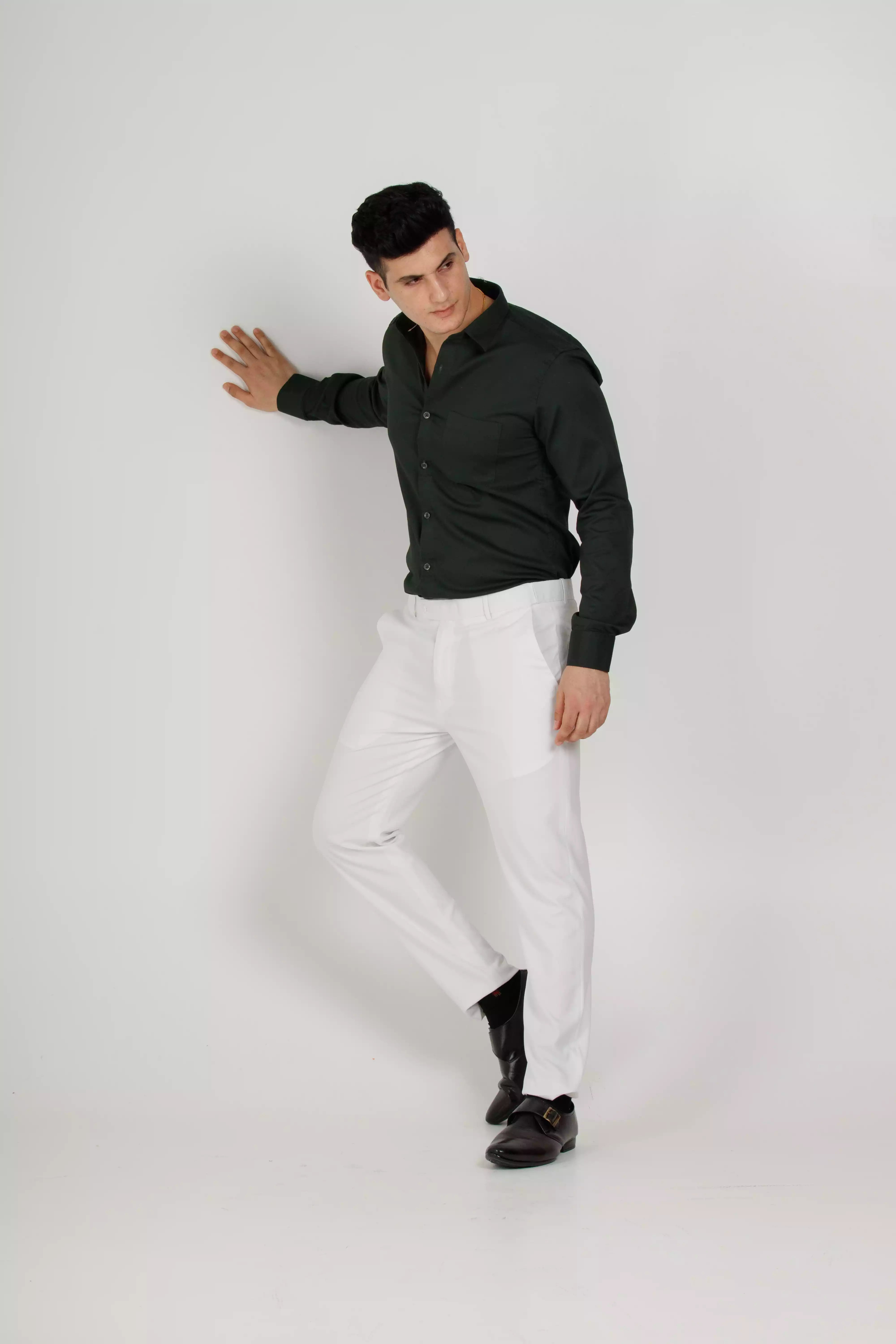 Flexiwaist Formal Pant For Men in Lit White