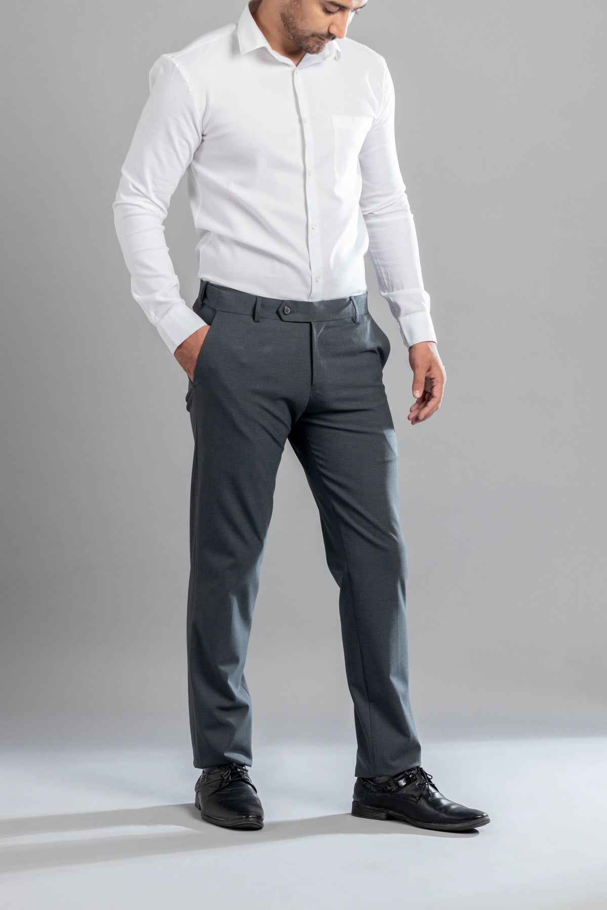 Iron Melange Flexiwaist Pants - Straight Fit