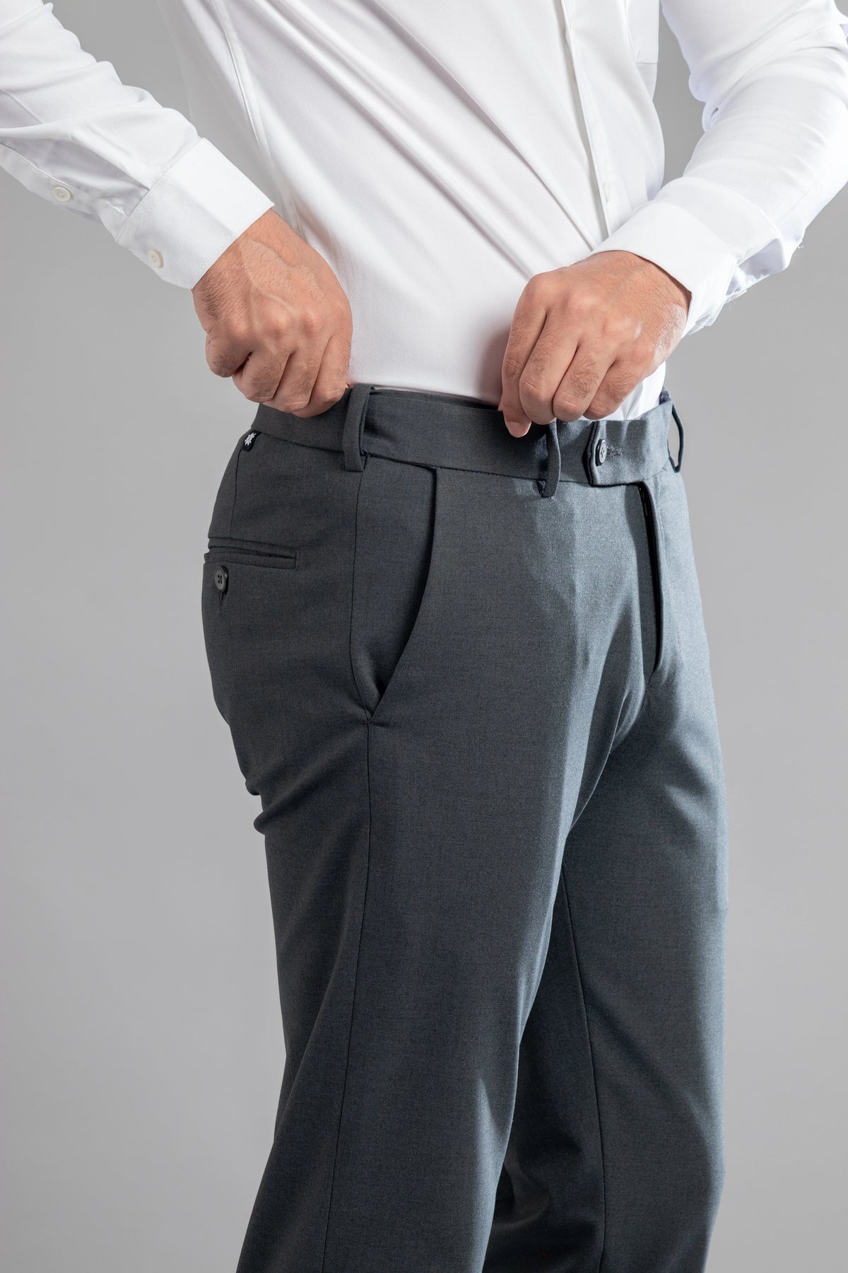 Iron Melange Flexiwaist Pants - Straight Fit