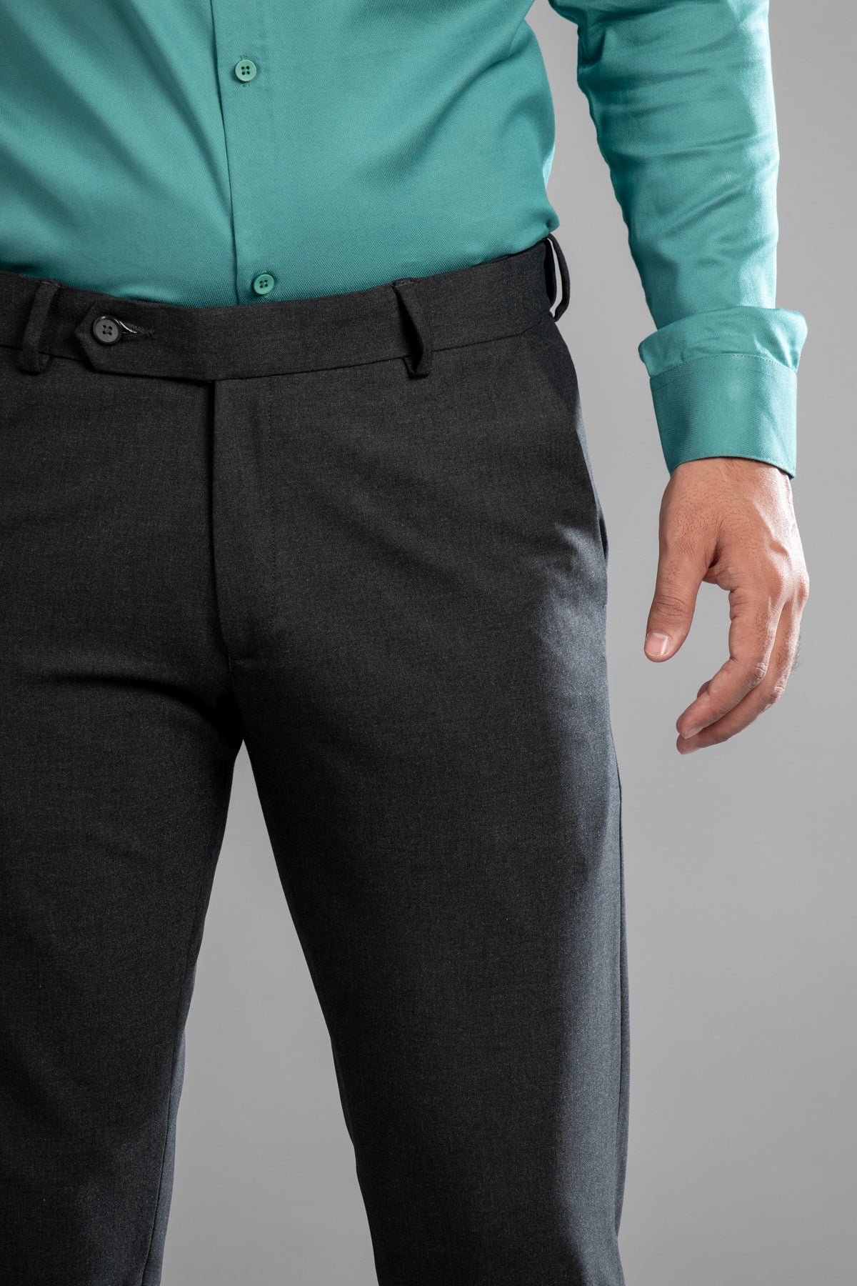 Raven Melange Flexiwaist Straight Fit Plus Size Pants