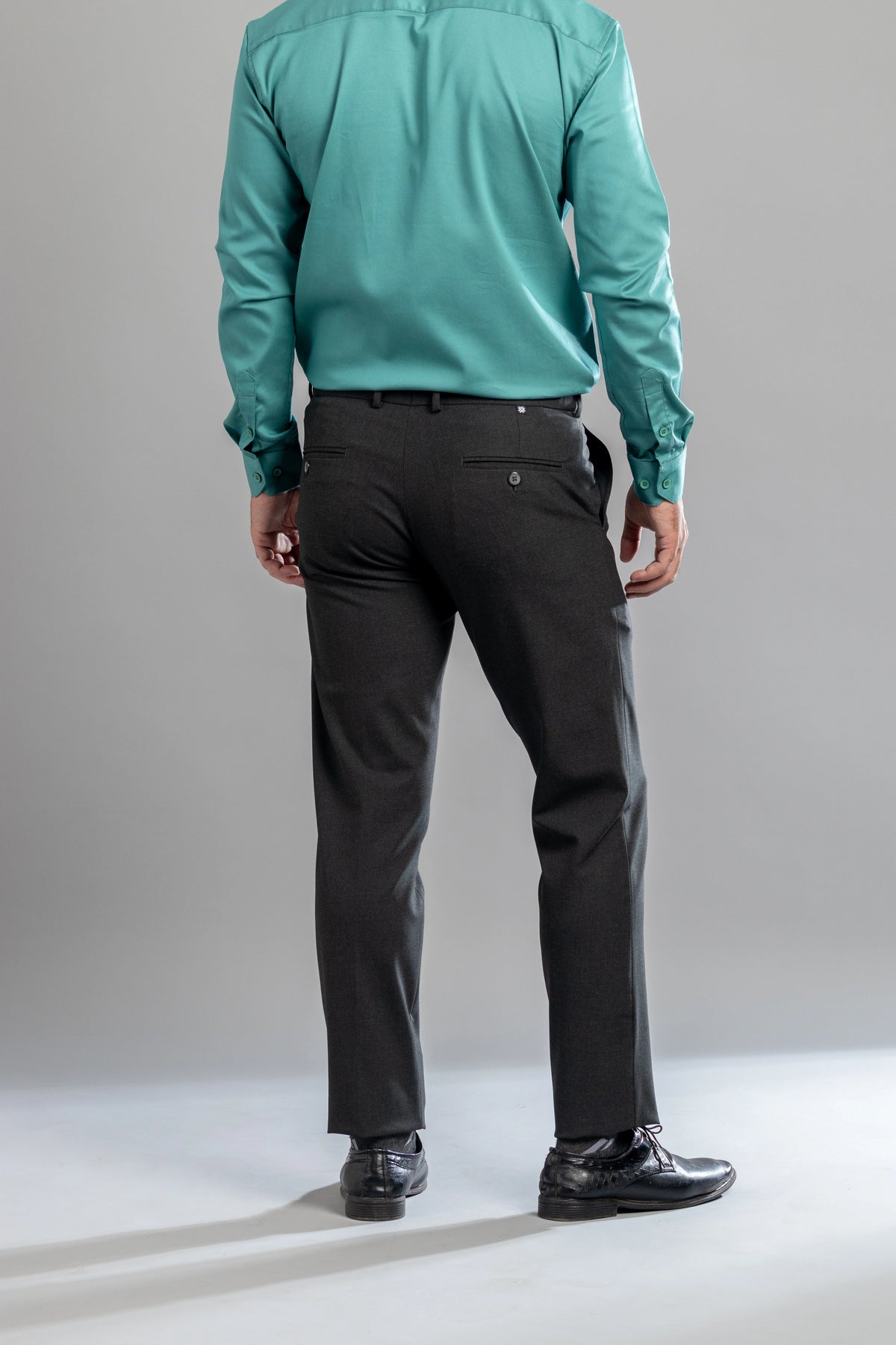 Raven Melange Flexiwaist Straight Fit Plus Size Pants