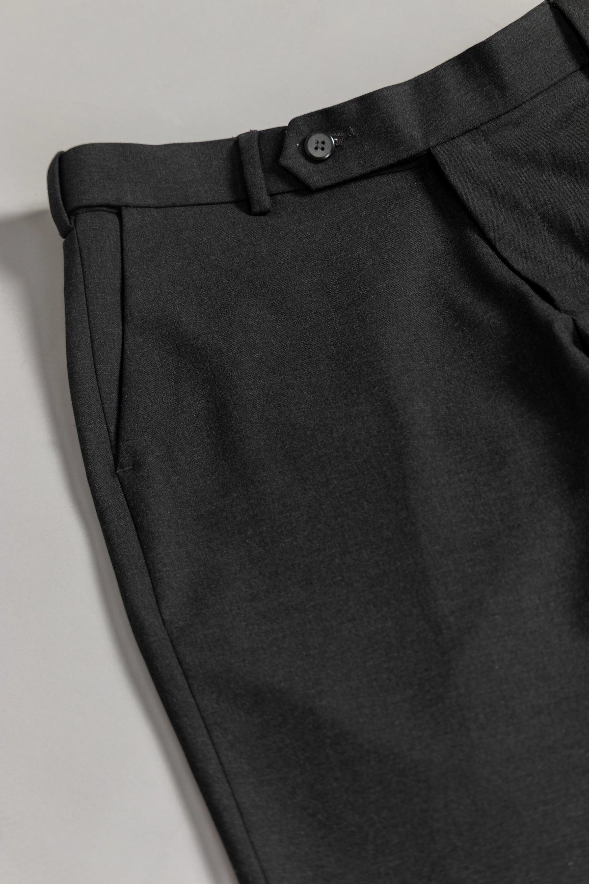Raven Melange Flexiwaist Pants - Straight Fit