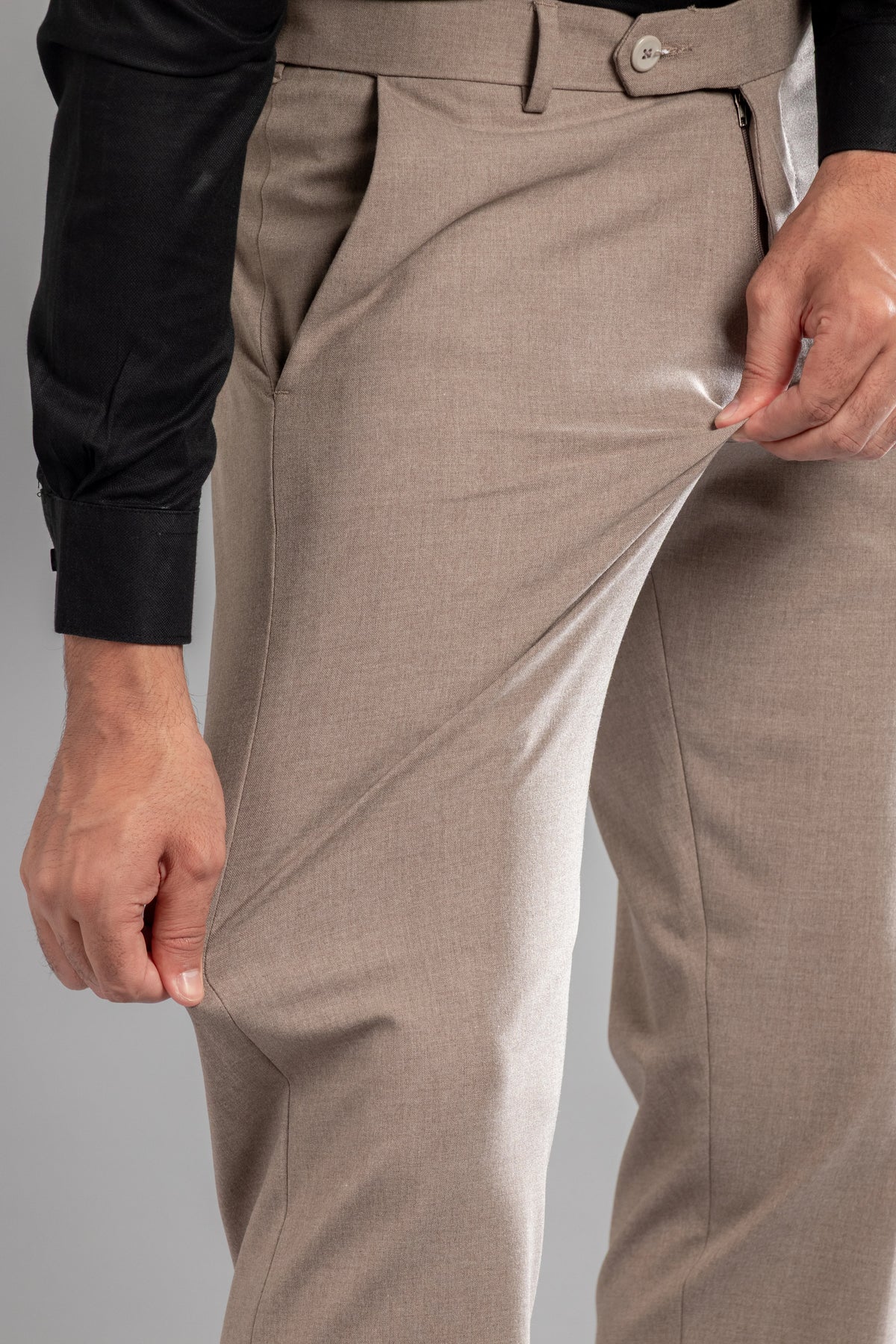 Sparrow Melange Flexiwaist Pants - Straight Fit
