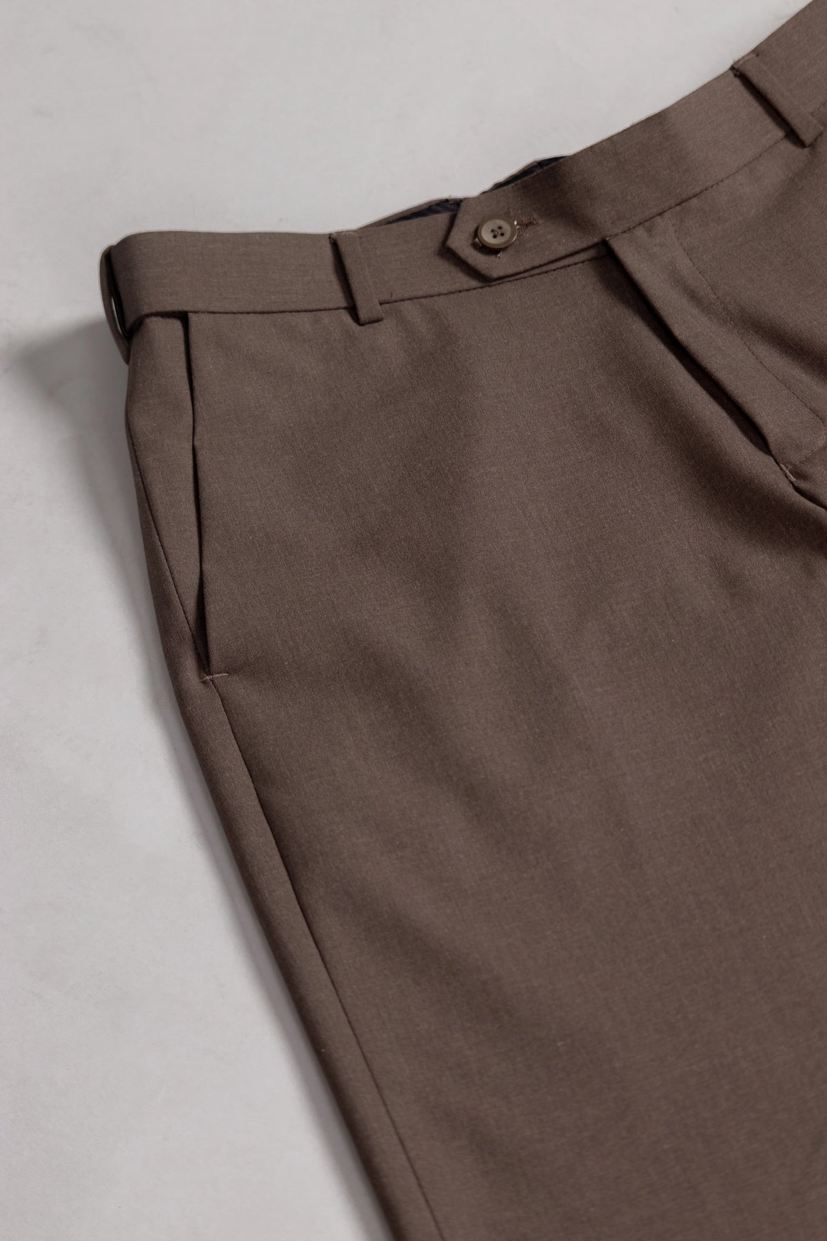 Walnut Melange Flexiwaist Pants - Straight Fit
