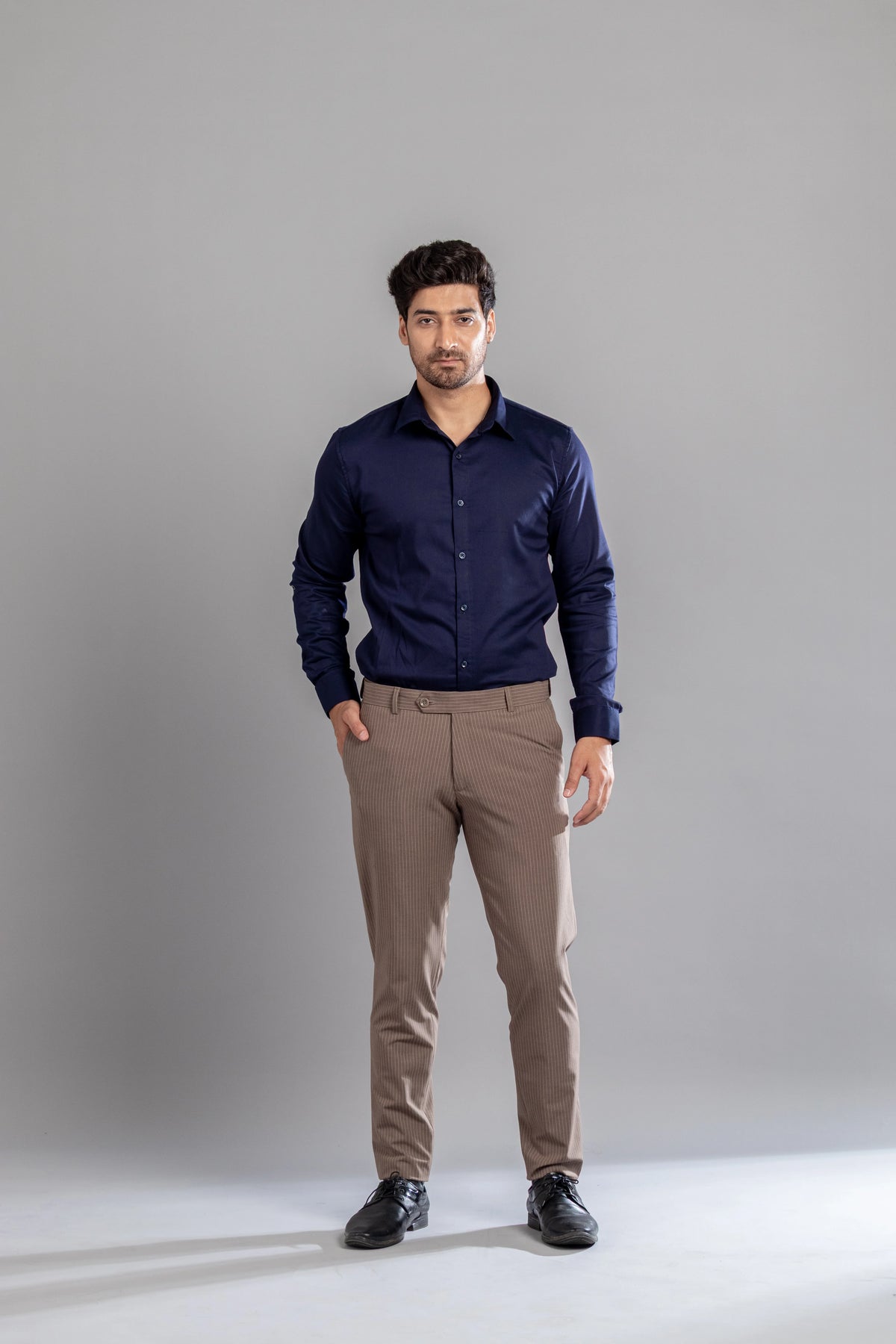 Autumn Bark Linear Stripe Flexiwaist Pants - Ankle Fit