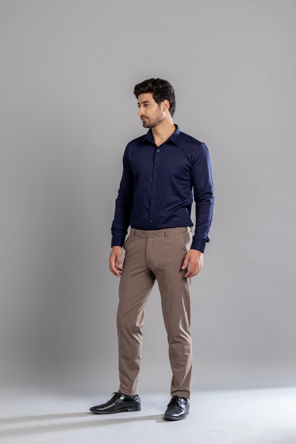Autumn Bark Linear Stripe Flexiwaist Pants - Ankle Fit