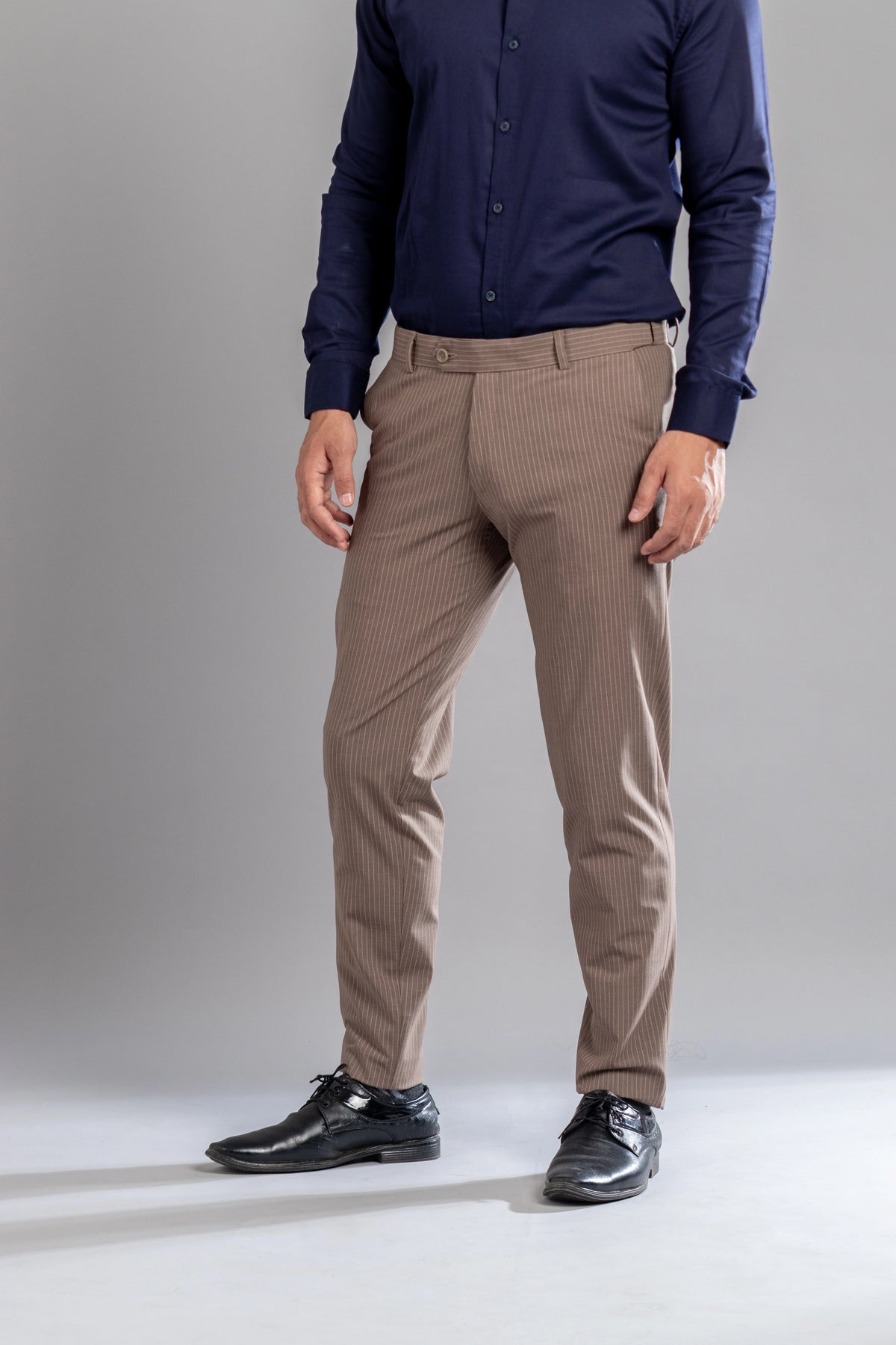 Autumn Bark Linear Stripe Flexiwaist Pants - Ankle Fit