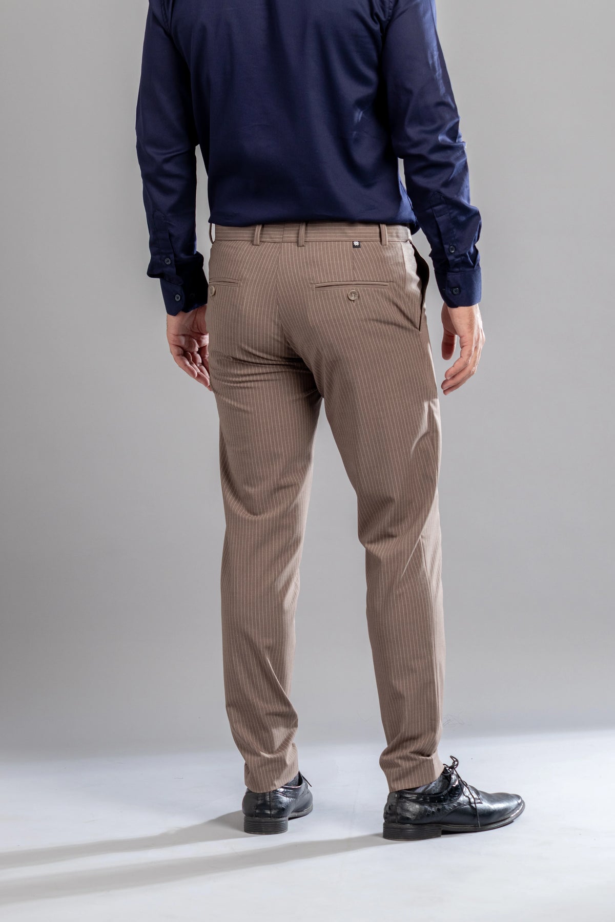 Autumn Bark Linear Stripe Flexiwaist Pants - Ankle Fit