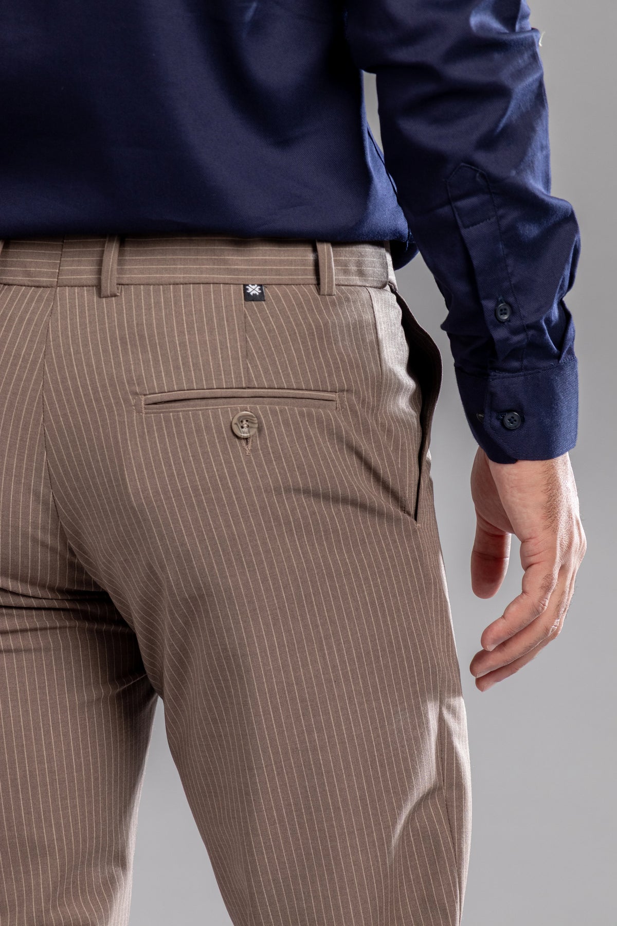 Autumn Bark Linear Stripe Flexiwaist Pants - Ankle Fit