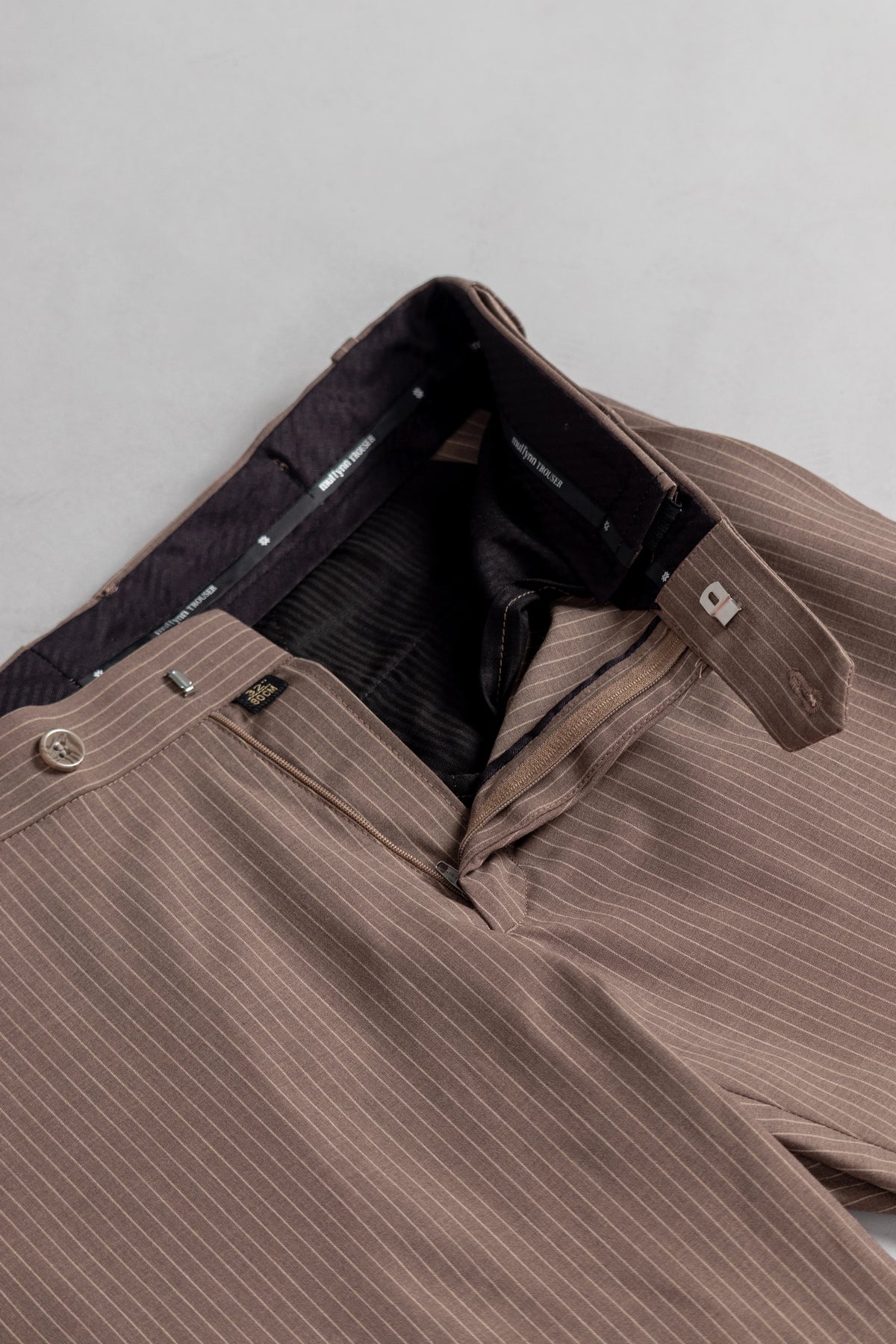 Autumn Bark Linear Stripe Flexiwaist Pants - Ankle Fit