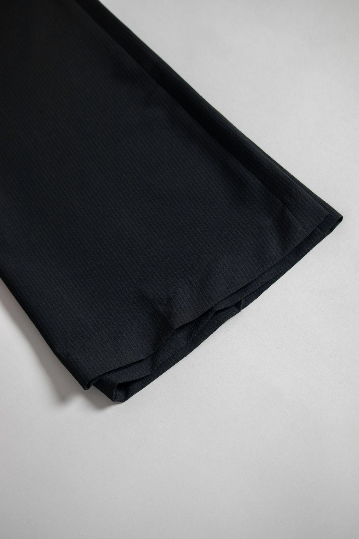 Black SeerSucker Lining Bootcut Pants
