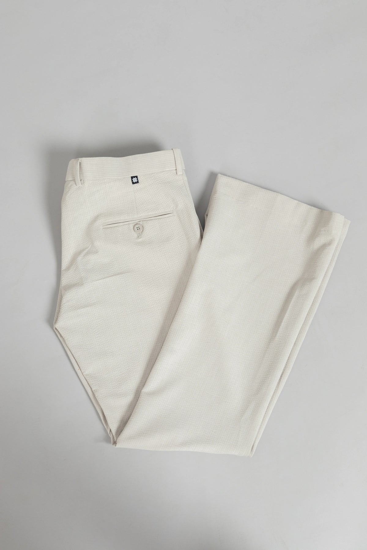 Smoke SeerSucker Lining Bootcut Pants