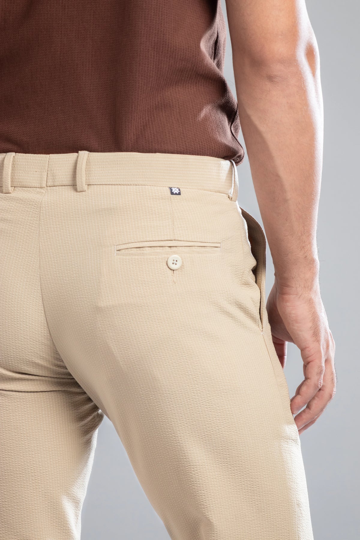 Peanut SeerSucker Lining Bootcut Pants