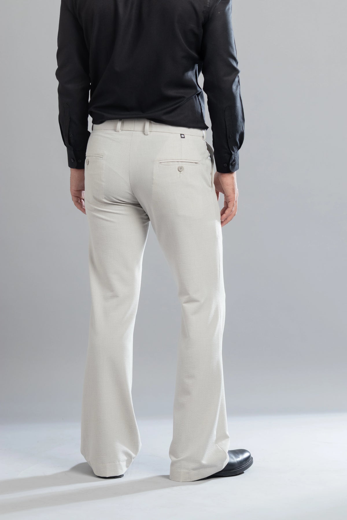 Smoke SeerSucker Lining Bootcut Pants