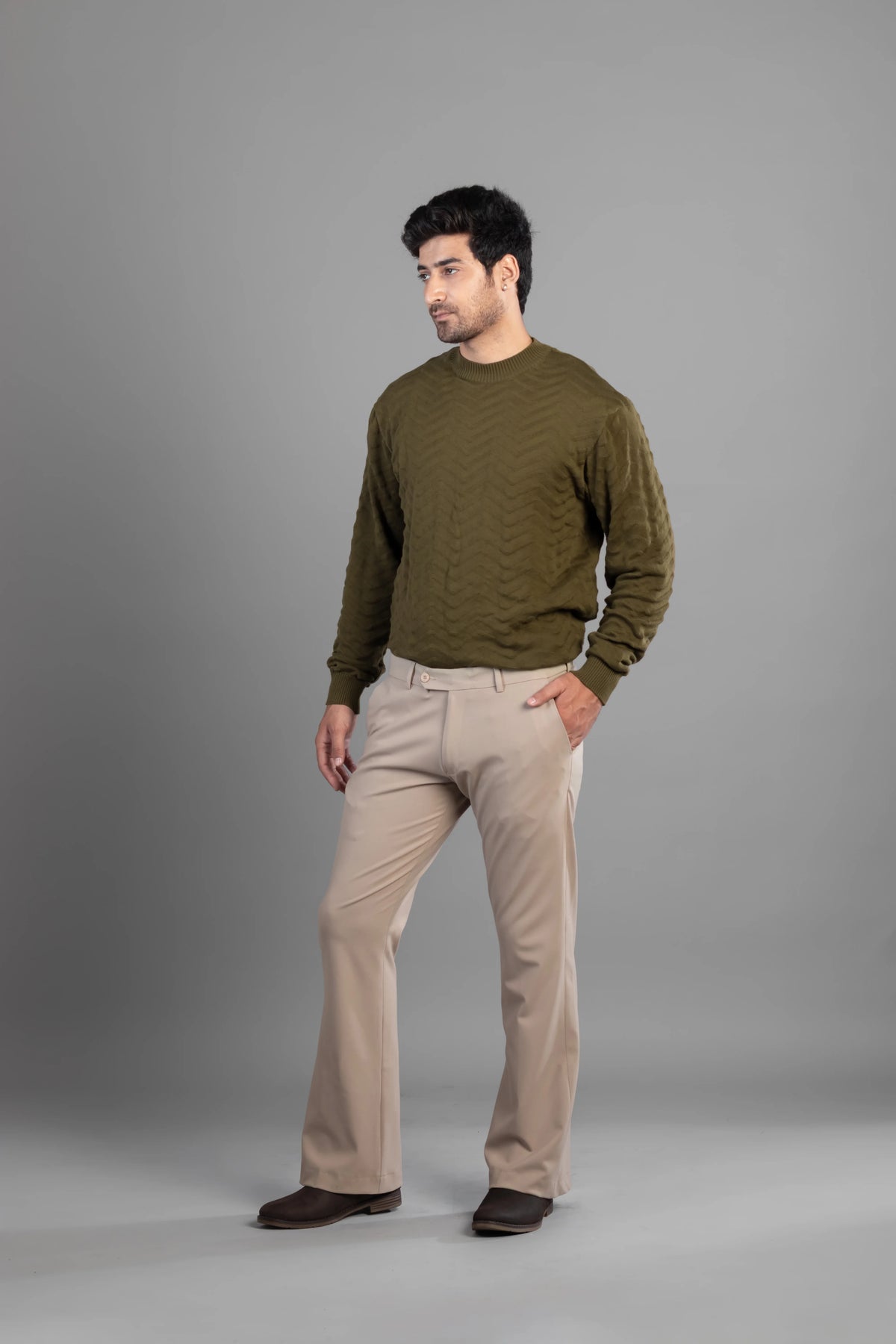 Khaki Bootcut Flexiwaist Pant