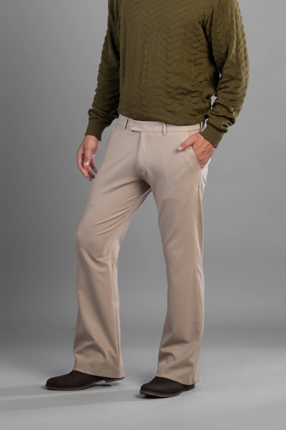 Khaki Bootcut Flexiwaist Pant