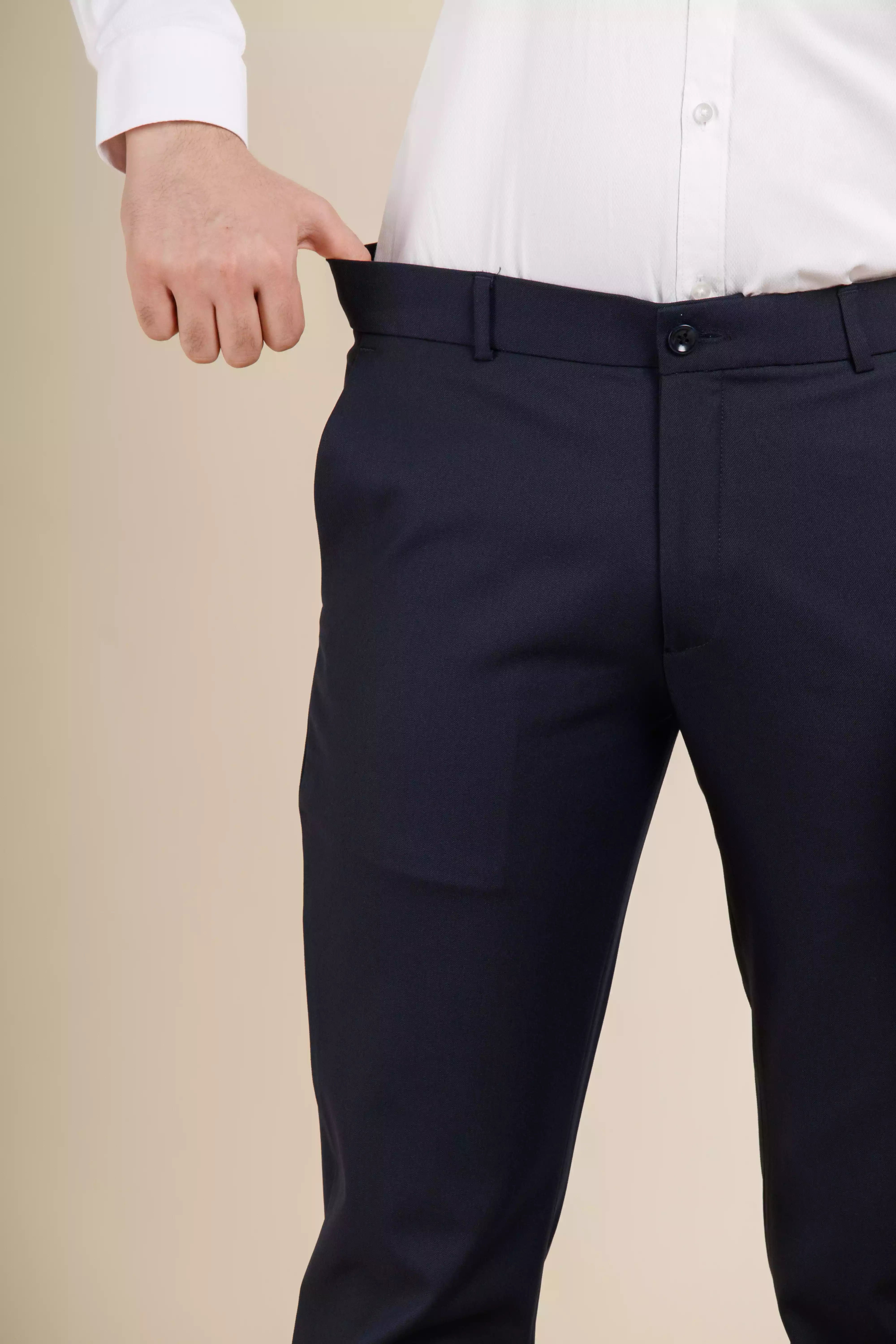 Ultra stretch Twill pants in blue color