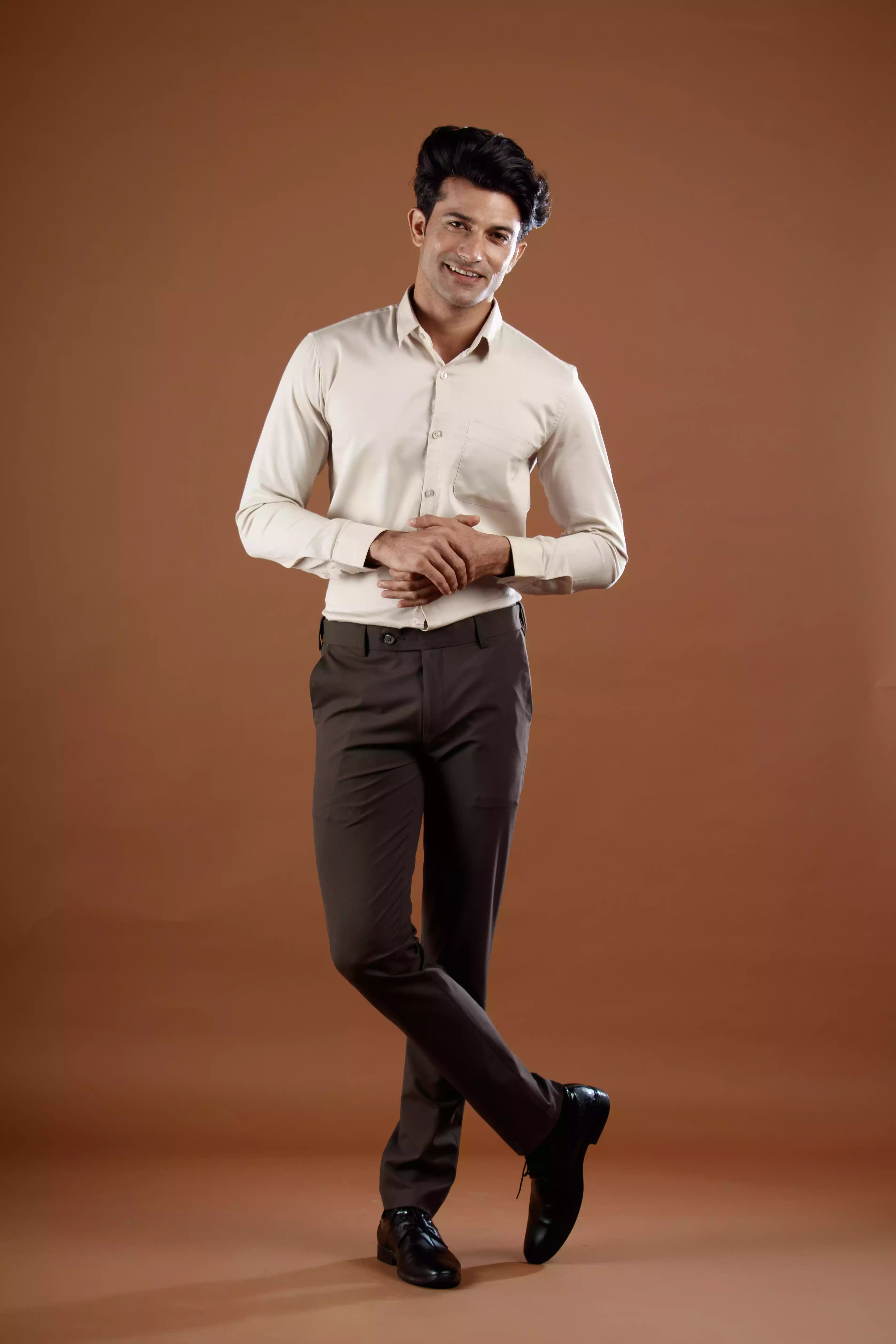 Muffynn FlexiPlus Straight Fit Pant In Deep Wood color