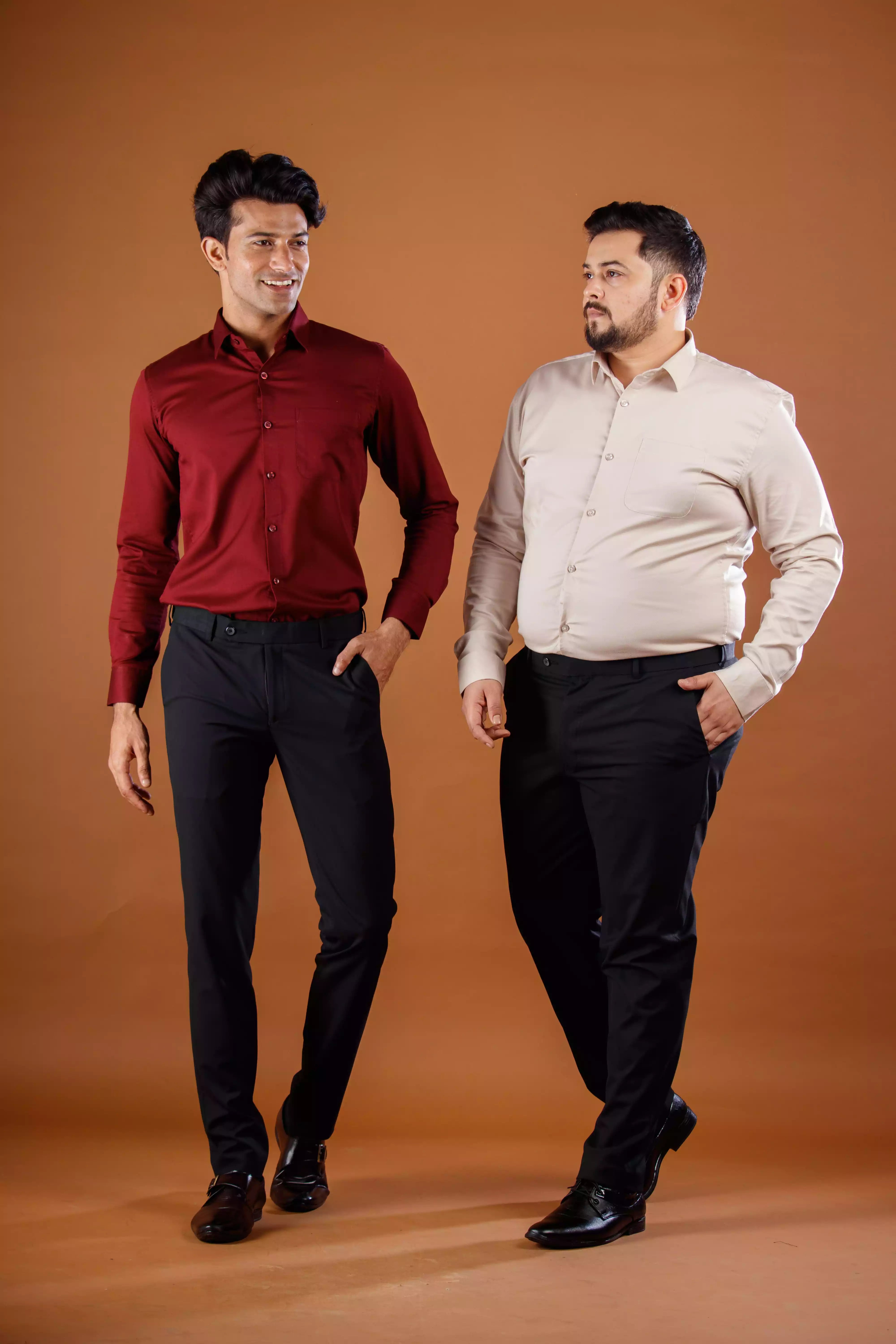 flexiplus staright fit pants in jet black color